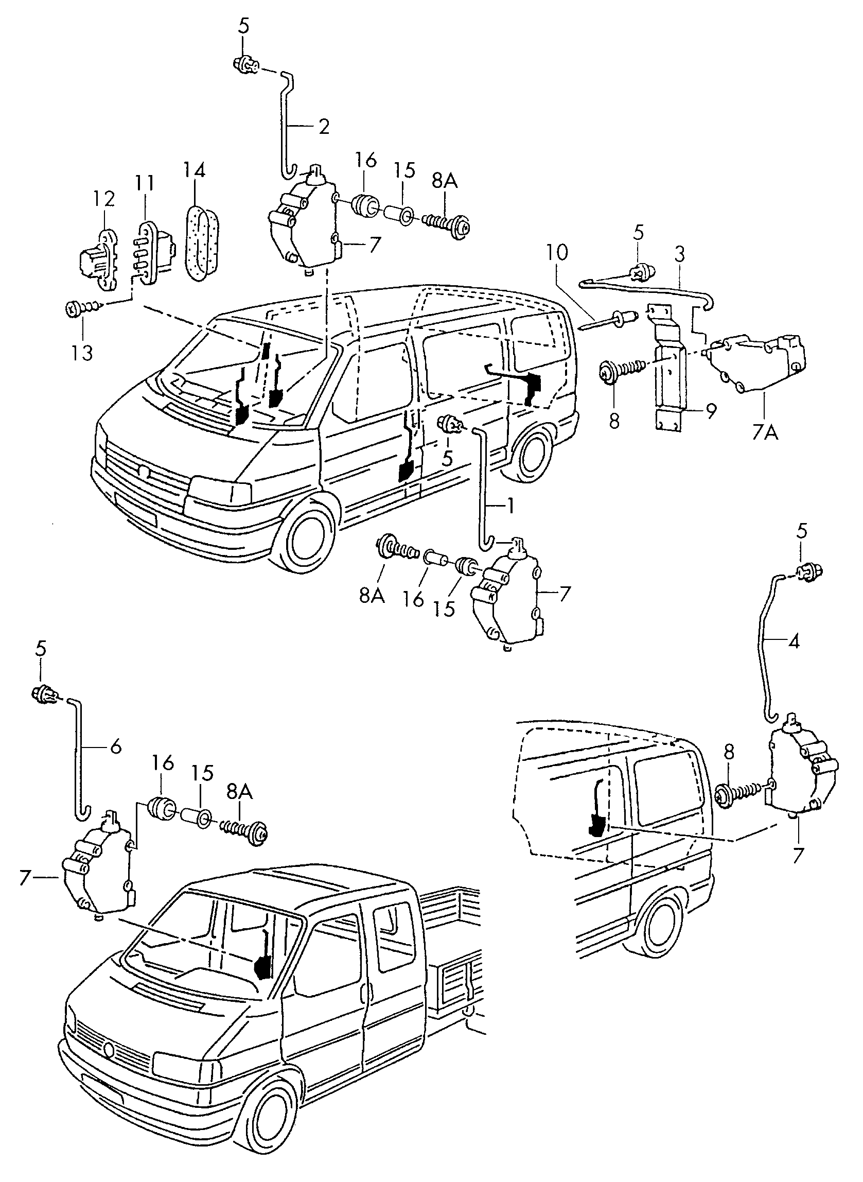 VAG 7D0 959 781 A - Регулювальний елемент, центральнийзамок avtolavka.club