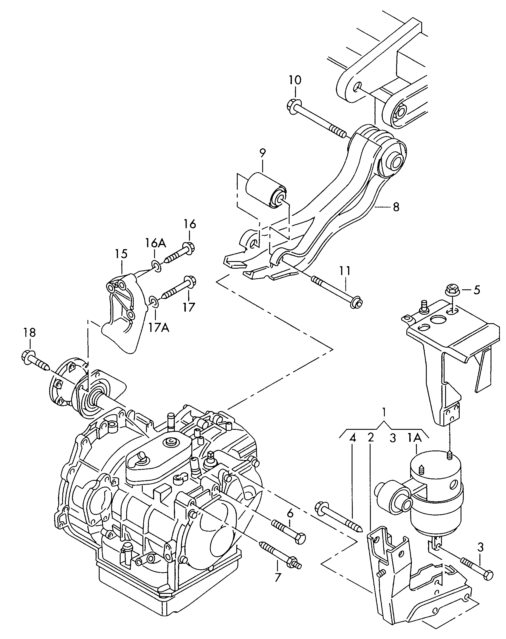 Skoda 701399207B - Підвіска, автоматична коробка передач avtolavka.club