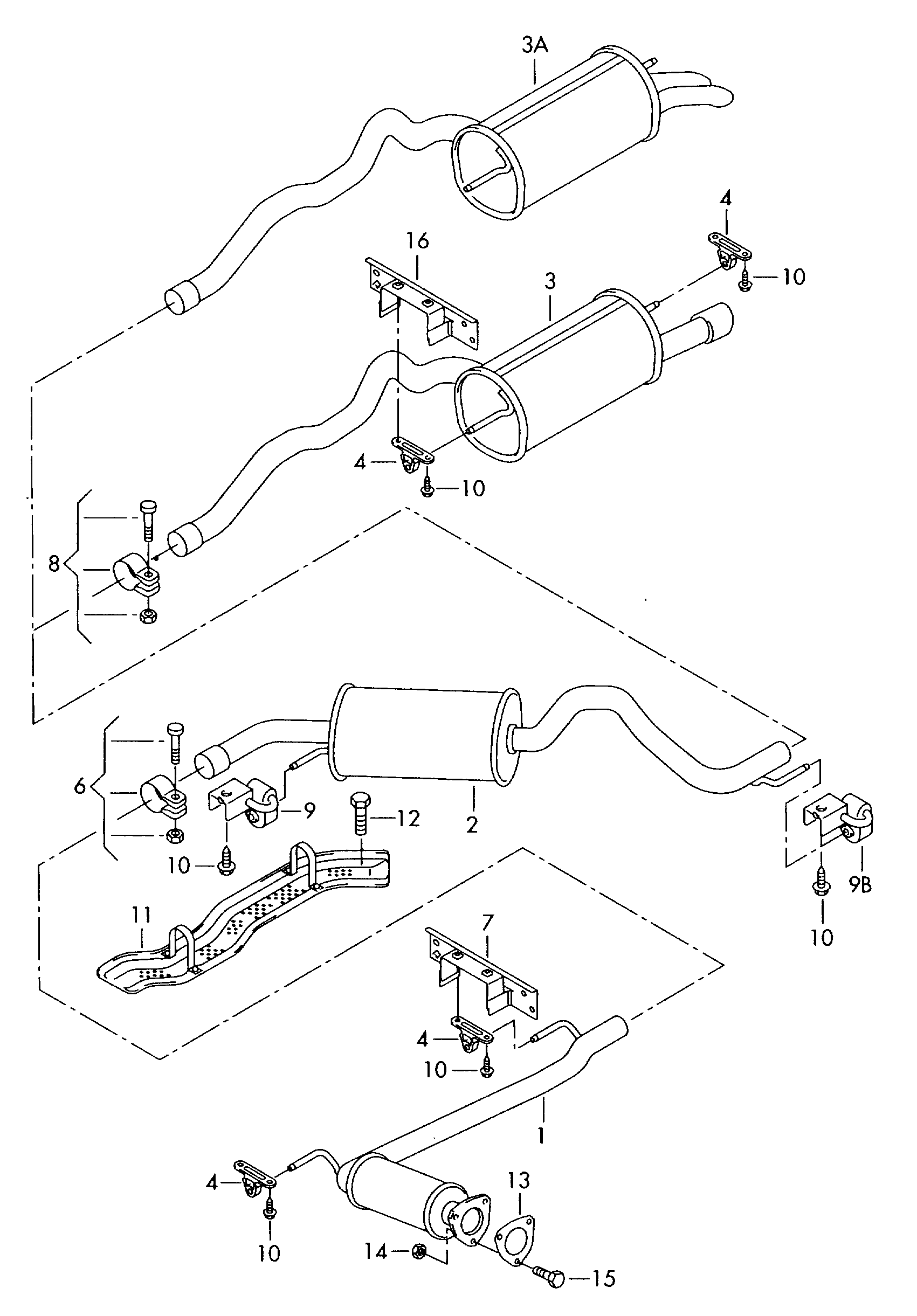 AUDI 074253409P - Середній глушник вихлопних газів avtolavka.club