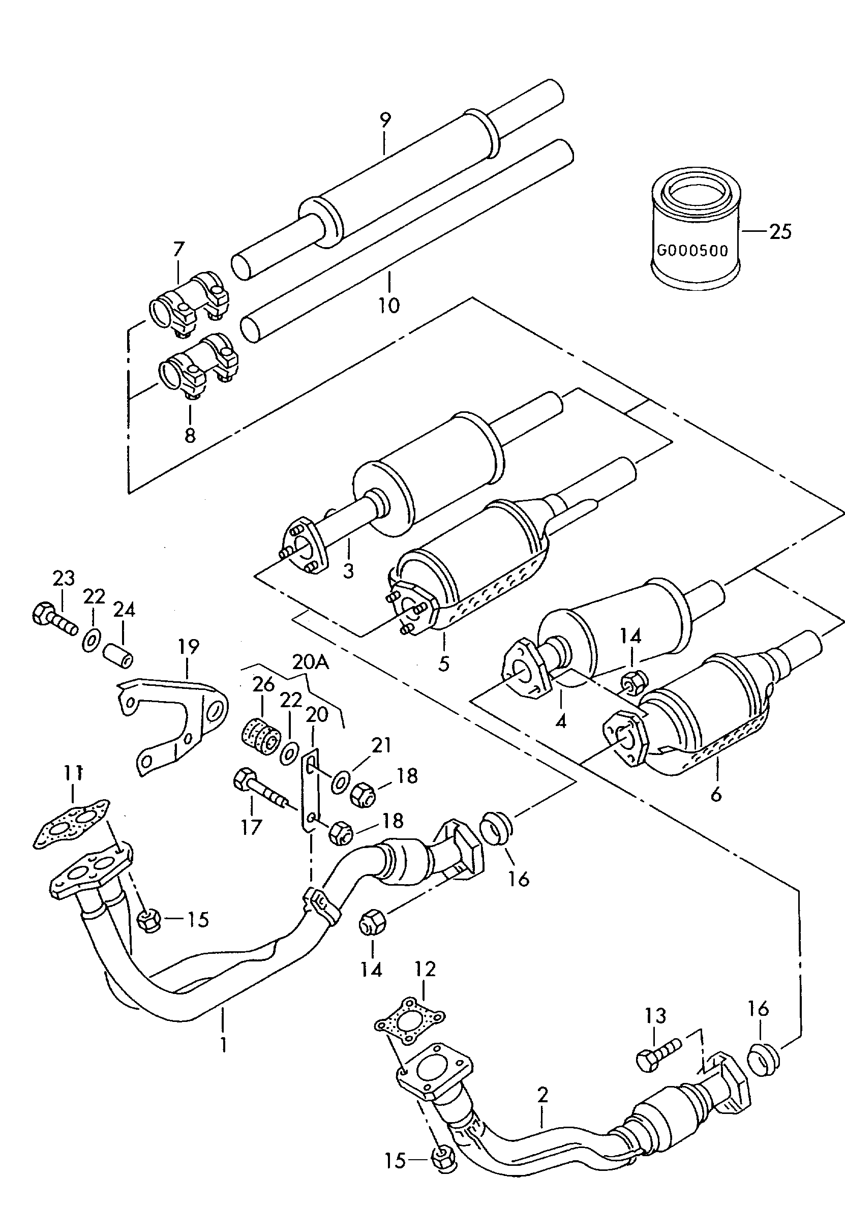 VAG 1H0 253 091 BK - Труба вихлопного газу avtolavka.club