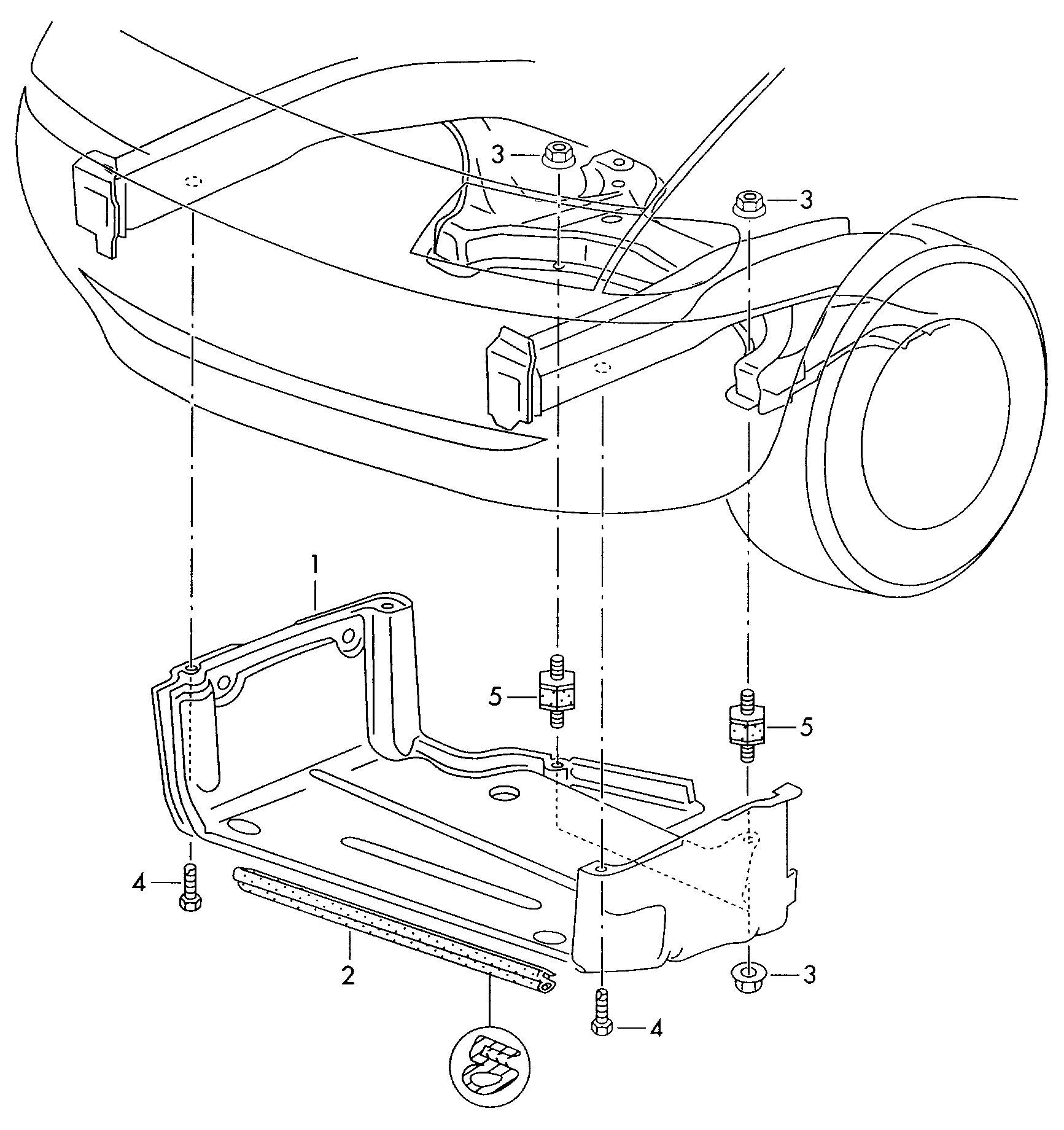 VW 7M3 805 696L - Кожух двигуна avtolavka.club