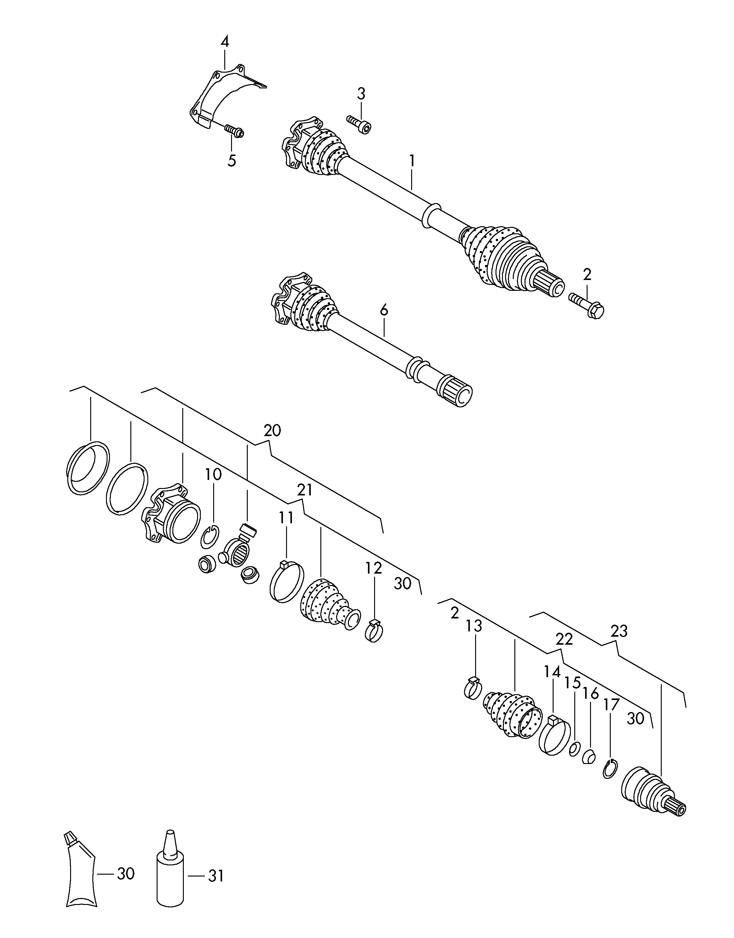 Seat 7M0407271DX - Приводний вал avtolavka.club