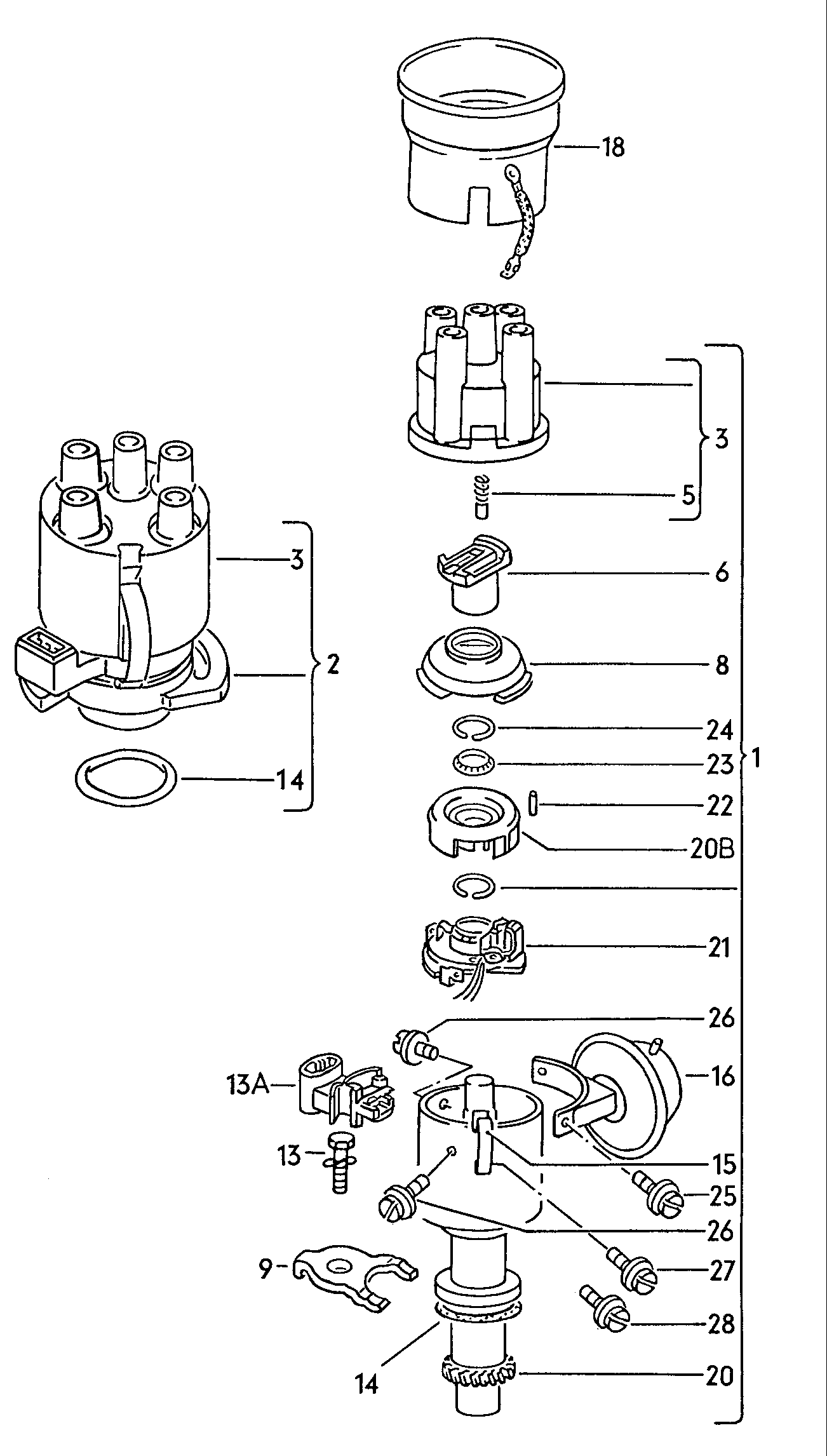 Seat 051 905 207 - Кришка розподільника запалювання avtolavka.club