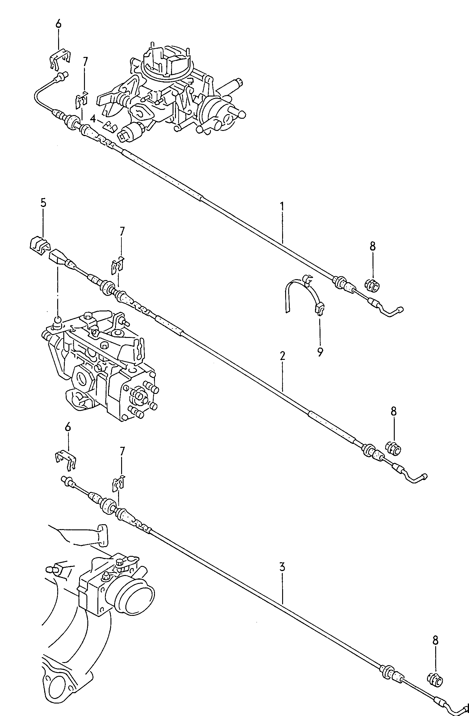 AUDI 3A1721555B - Тросик газу avtolavka.club