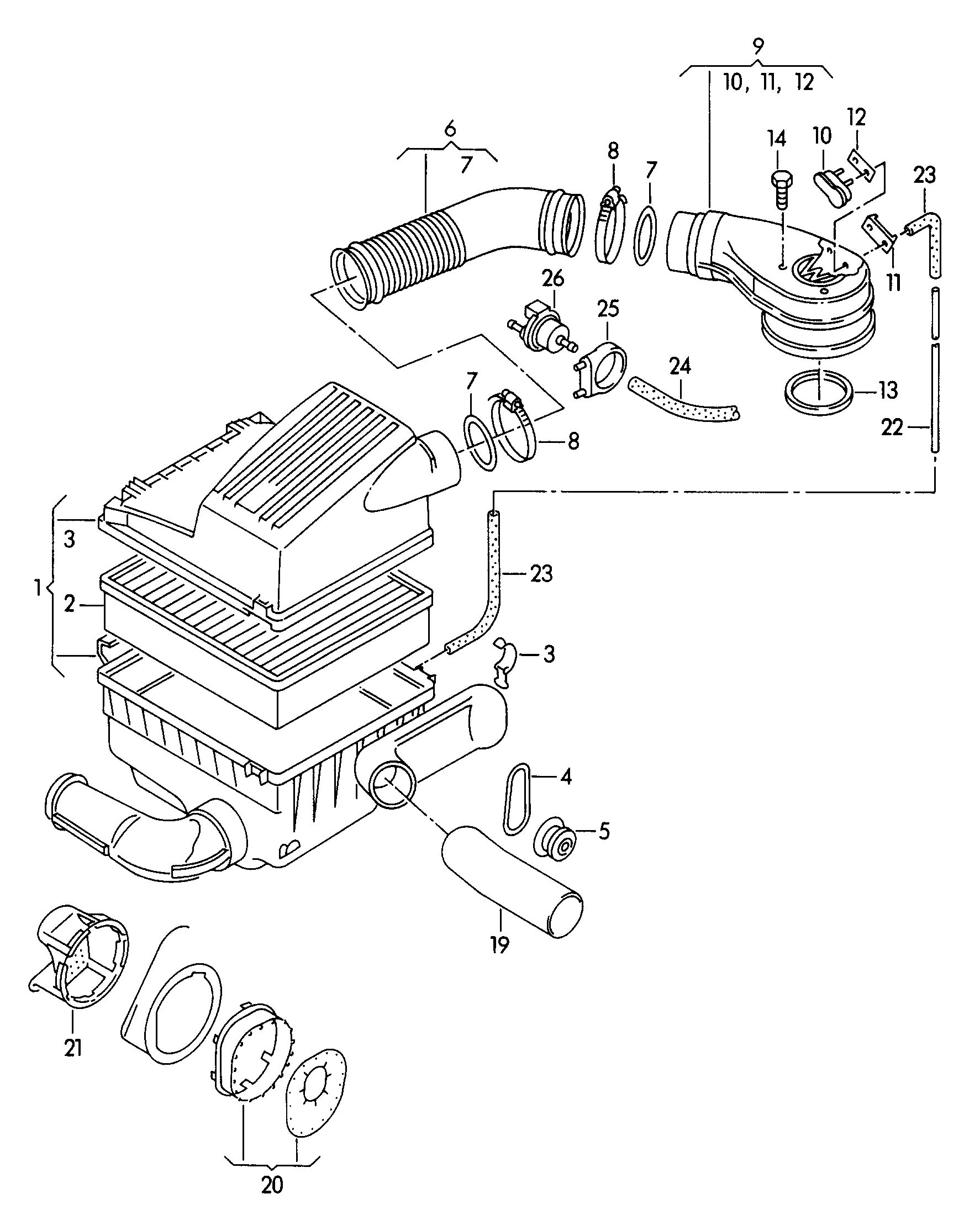 VW 1H0 129 620 - Повітряний фільтр avtolavka.club