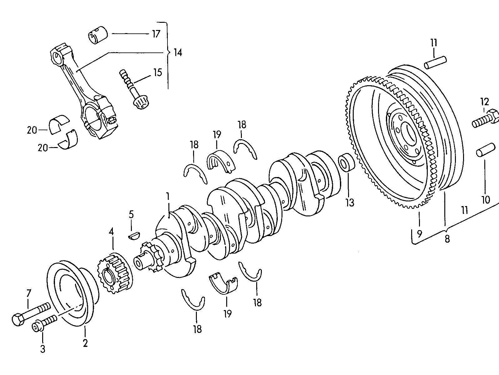 VW 026198491A - 1 set: crankshaft bearings avtolavka.club