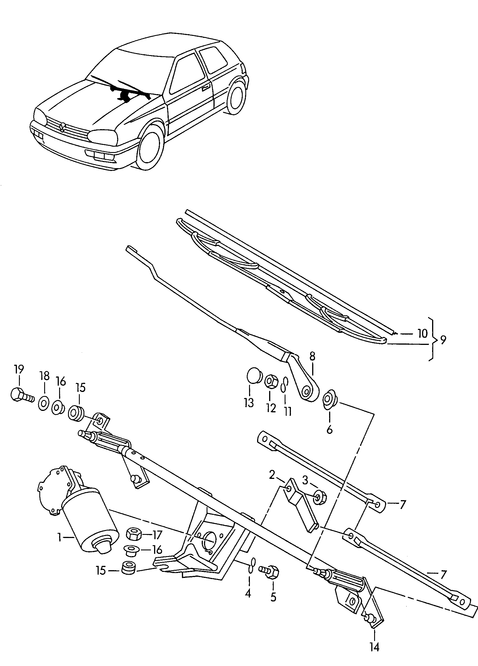 VAG 1H0955427 - Щітка склоочисника avtolavka.club