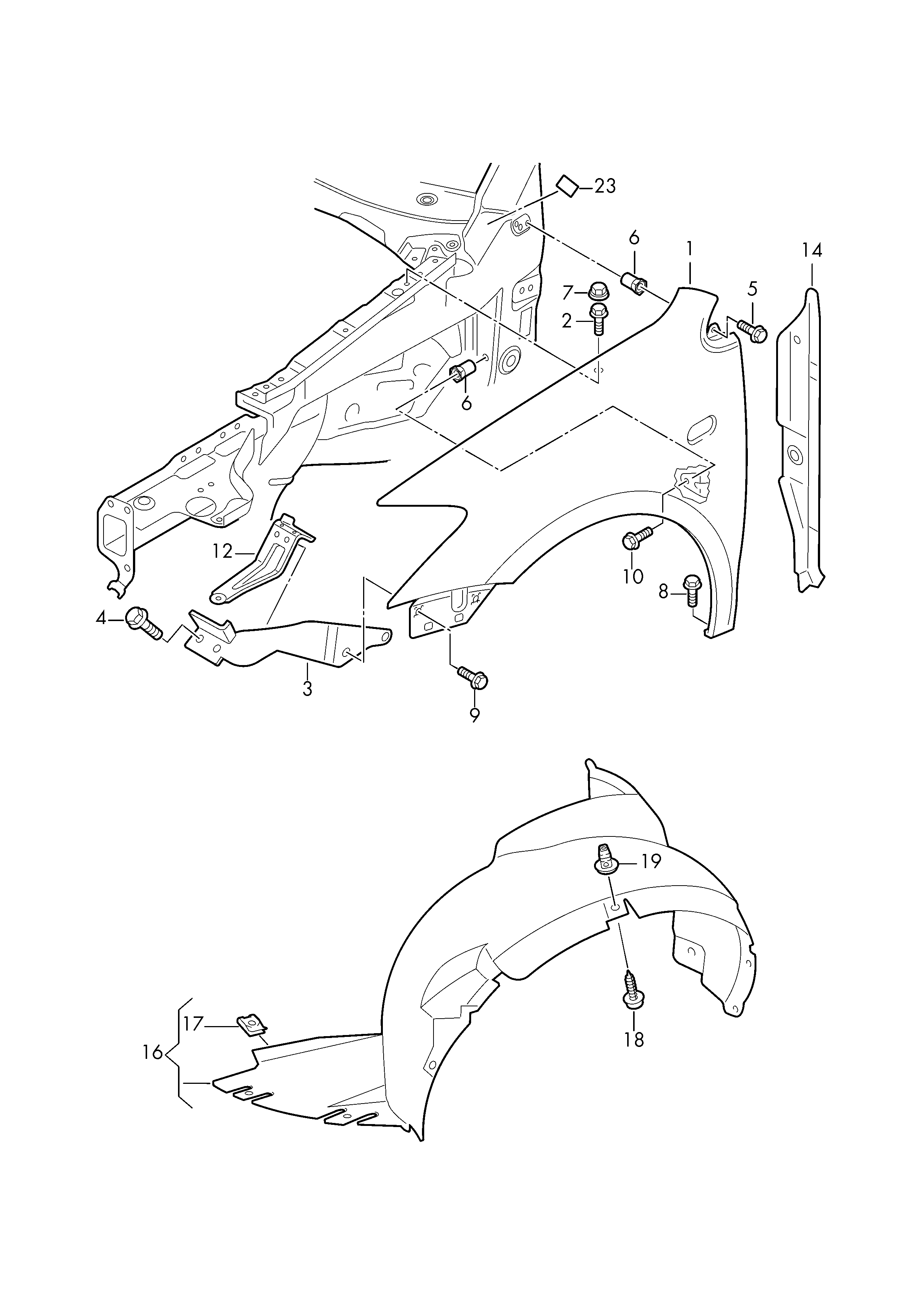 VW 6R0898625 - Монтажний комплект, крило avtolavka.club