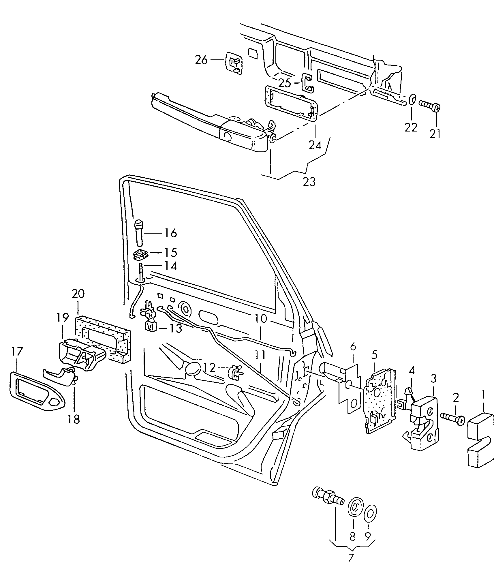 AUDI 3A0839205A - Ручка двері avtolavka.club