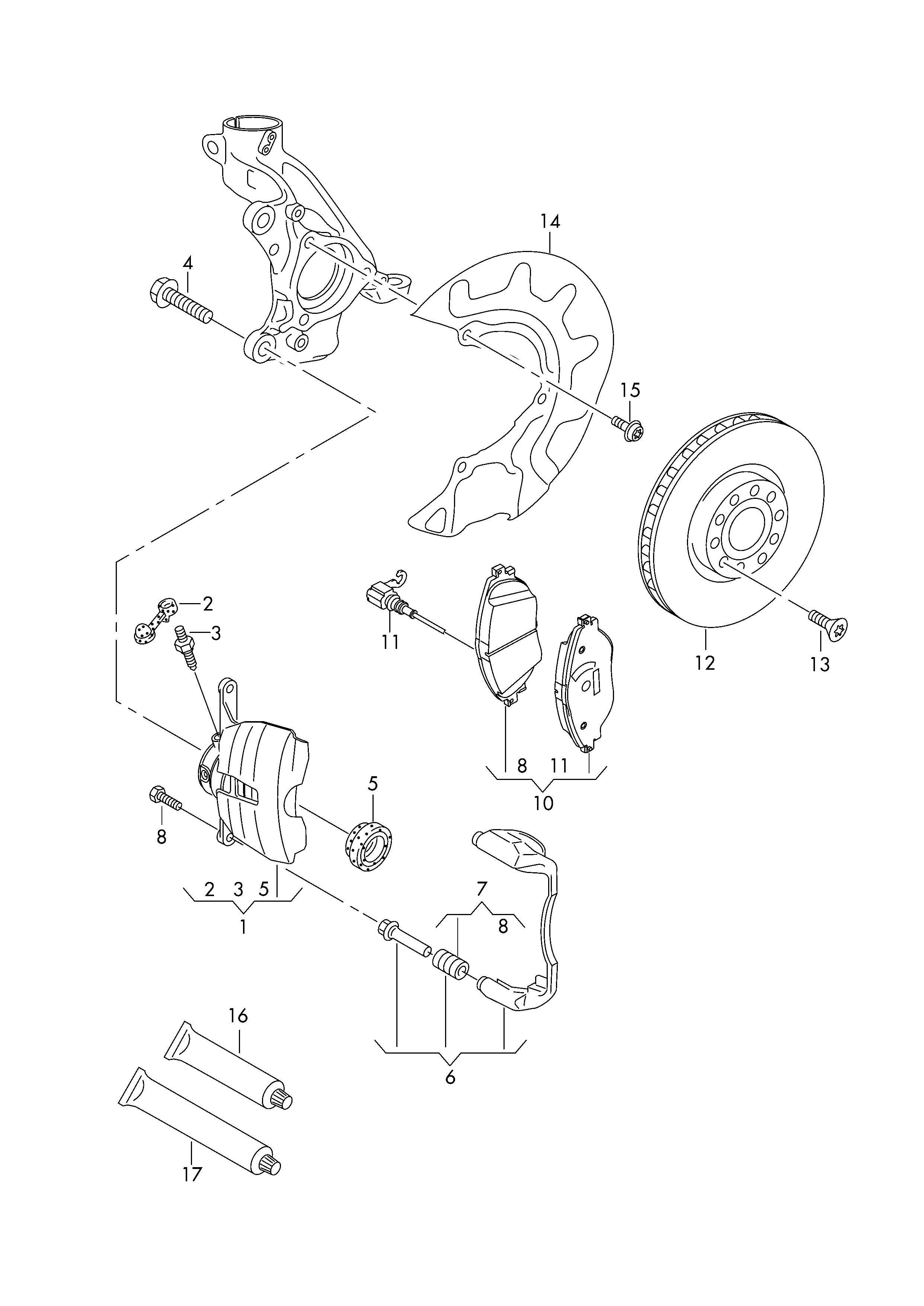 VW 8V0698302A - Комплект гальм, дисковий гальмівний механізм avtolavka.club