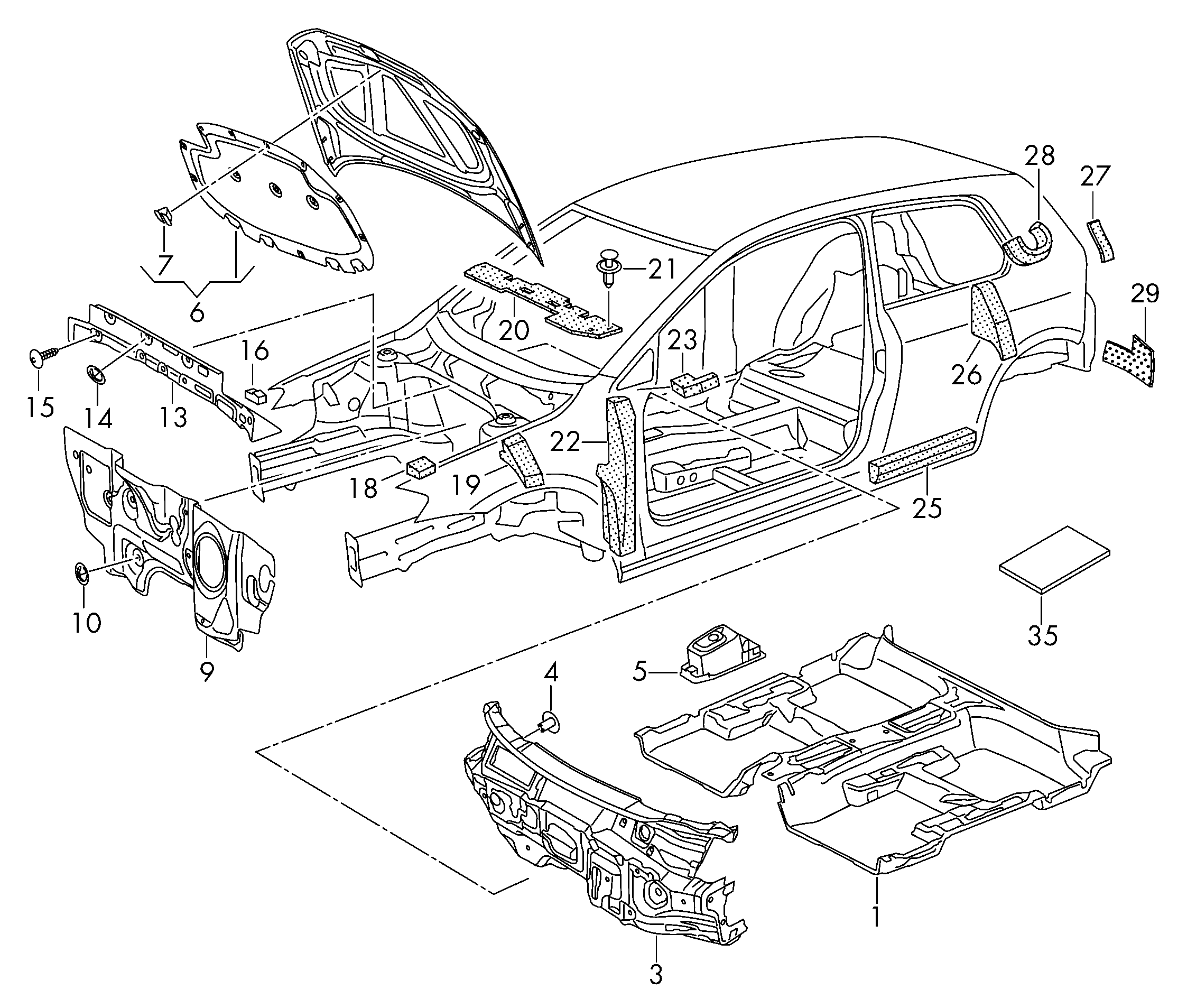 VW 5G0 863 831 - Ізоляція моторного відділення avtolavka.club