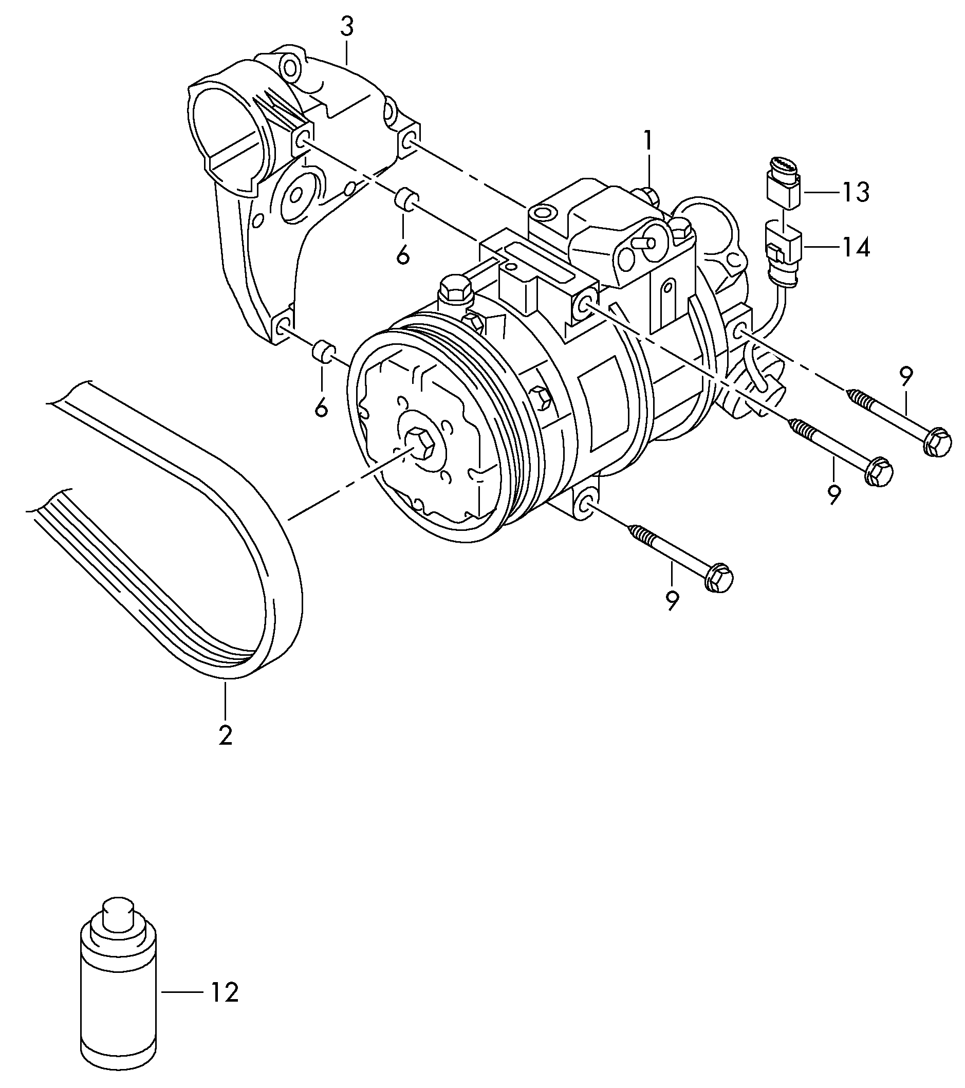 Seat 6RF820803C - Компресор, кондиціонер avtolavka.club