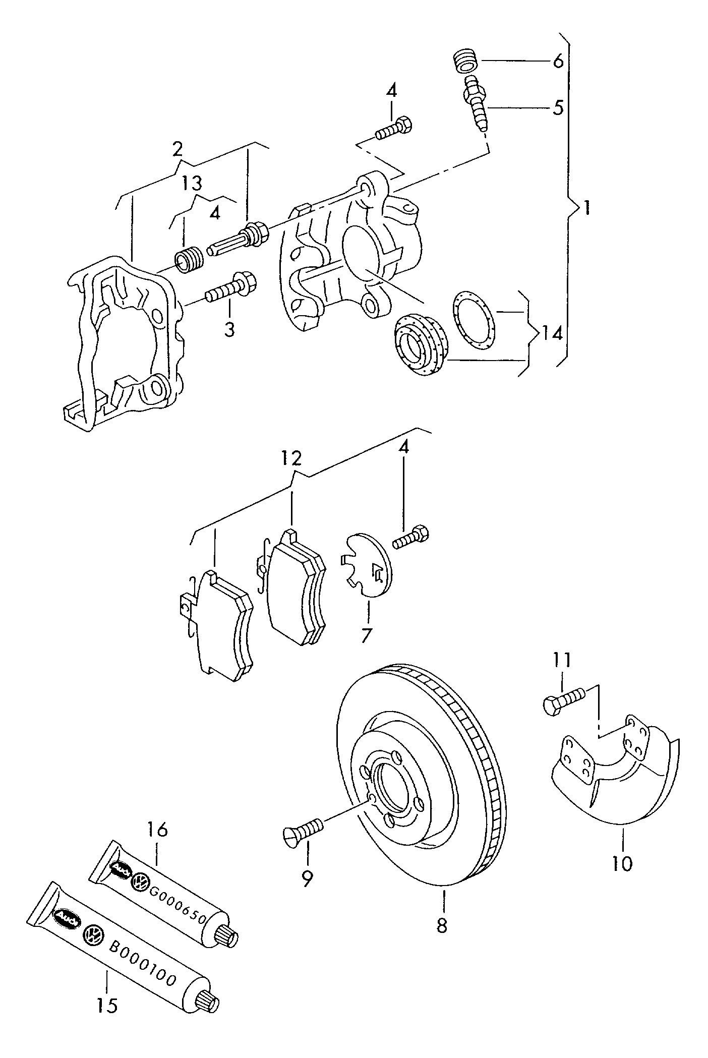 VAG 6N0 615 123 C - Гальмівний супорт avtolavka.club