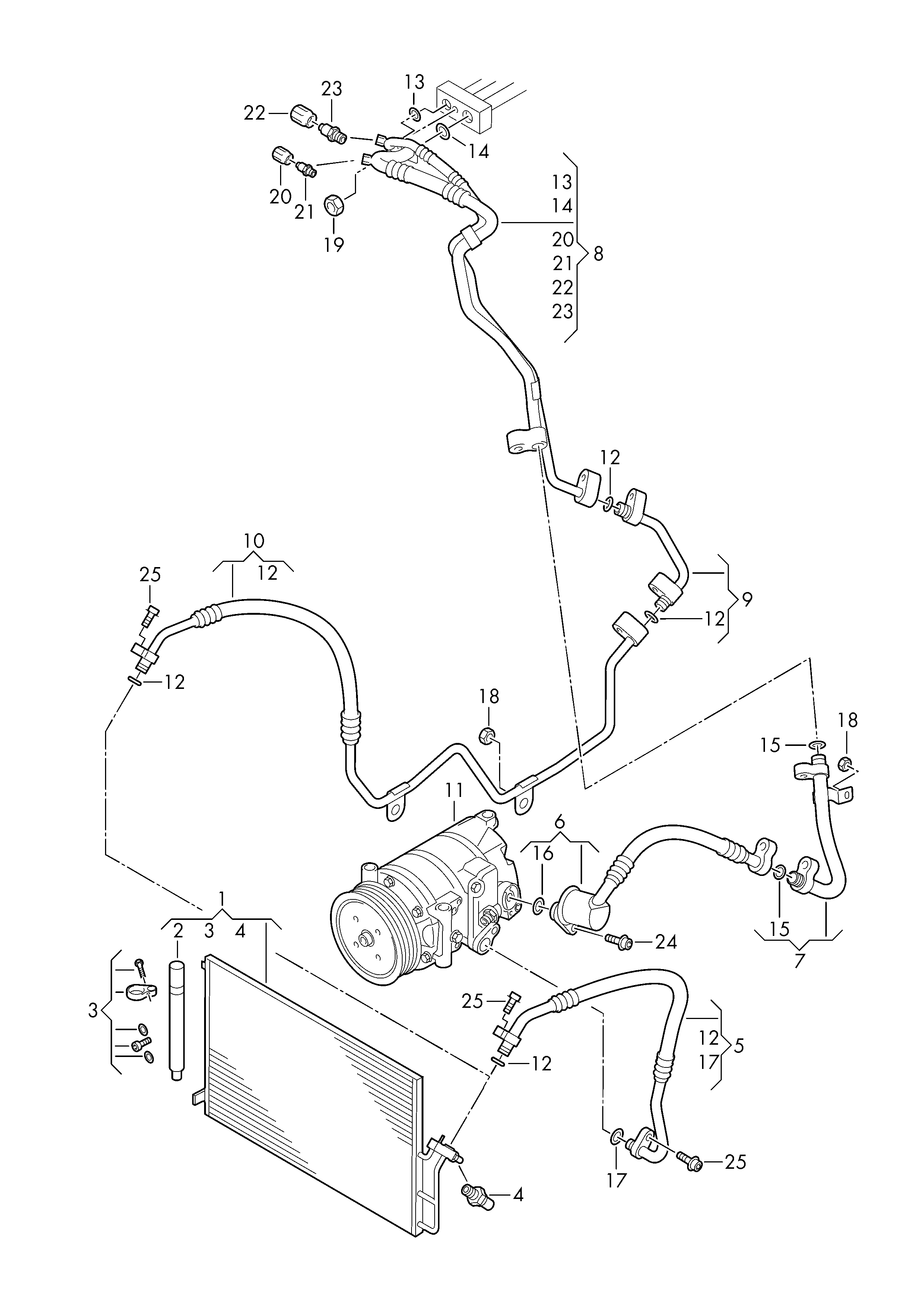 Seat 2E0820413 - Конденсатор, кондиціонер avtolavka.club