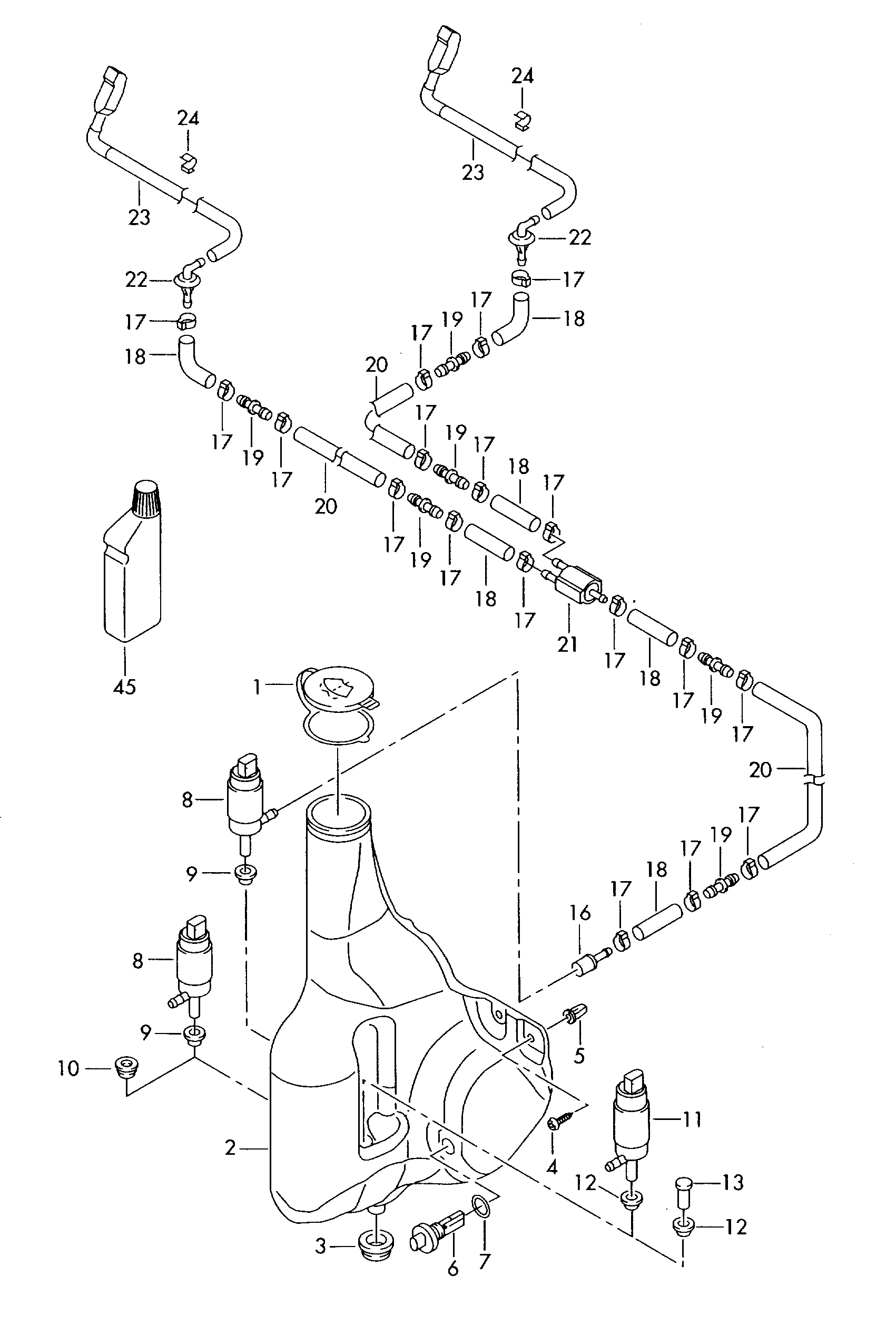 Seat 2E0 955 951 - Водяний насос, система очищення вікон avtolavka.club