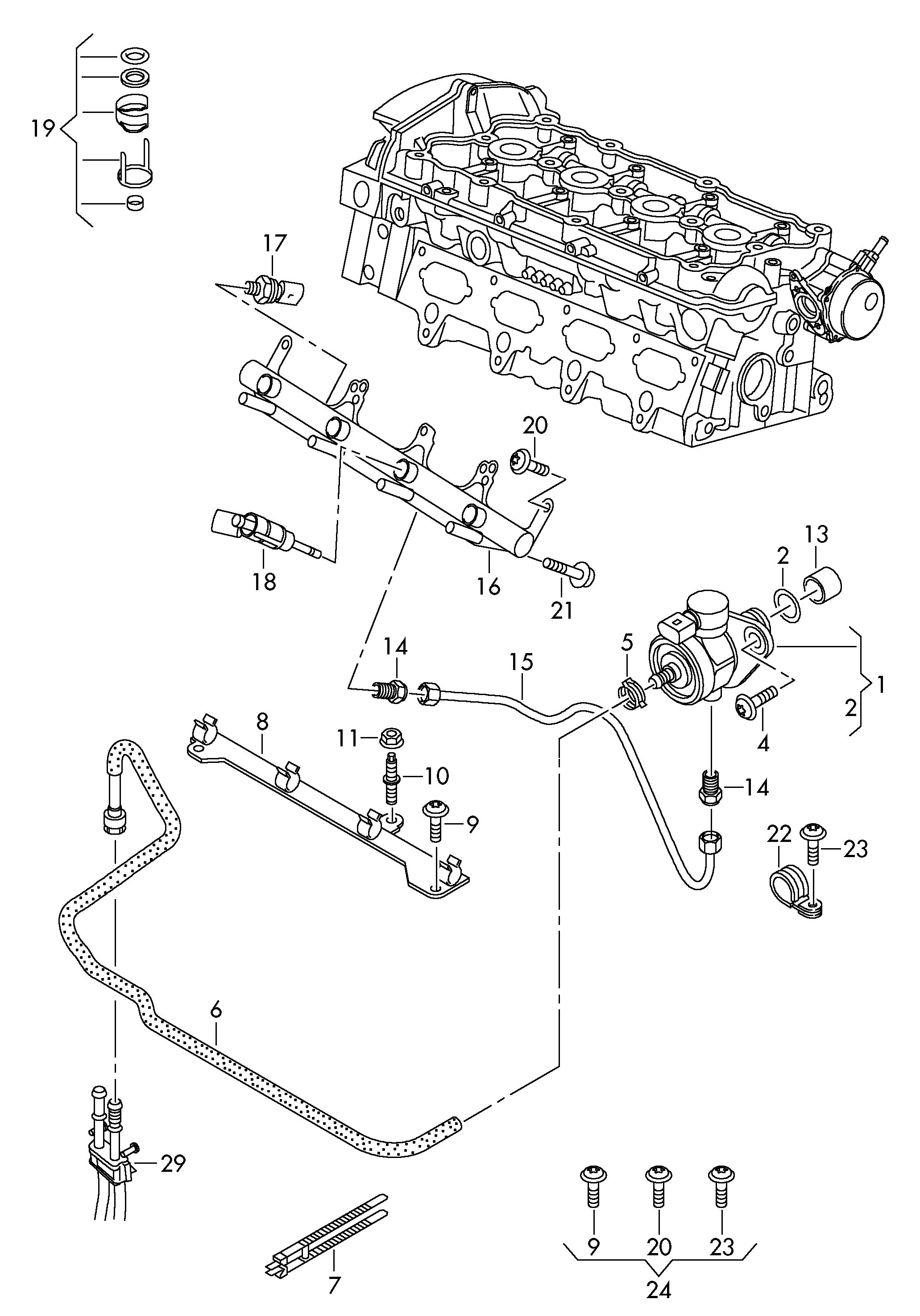 AUDI 06H 906 036 P - Форсунка дизельна, розпилювач і утримувач avtolavka.club