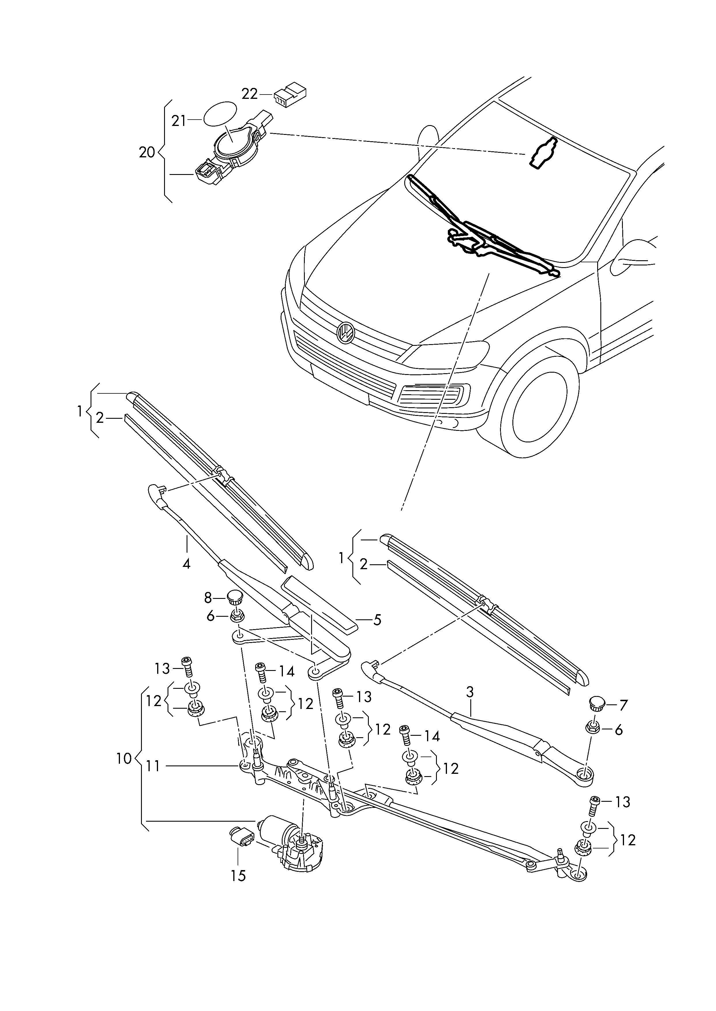 VW 7P0 998 002 - Щітка склоочисника avtolavka.club