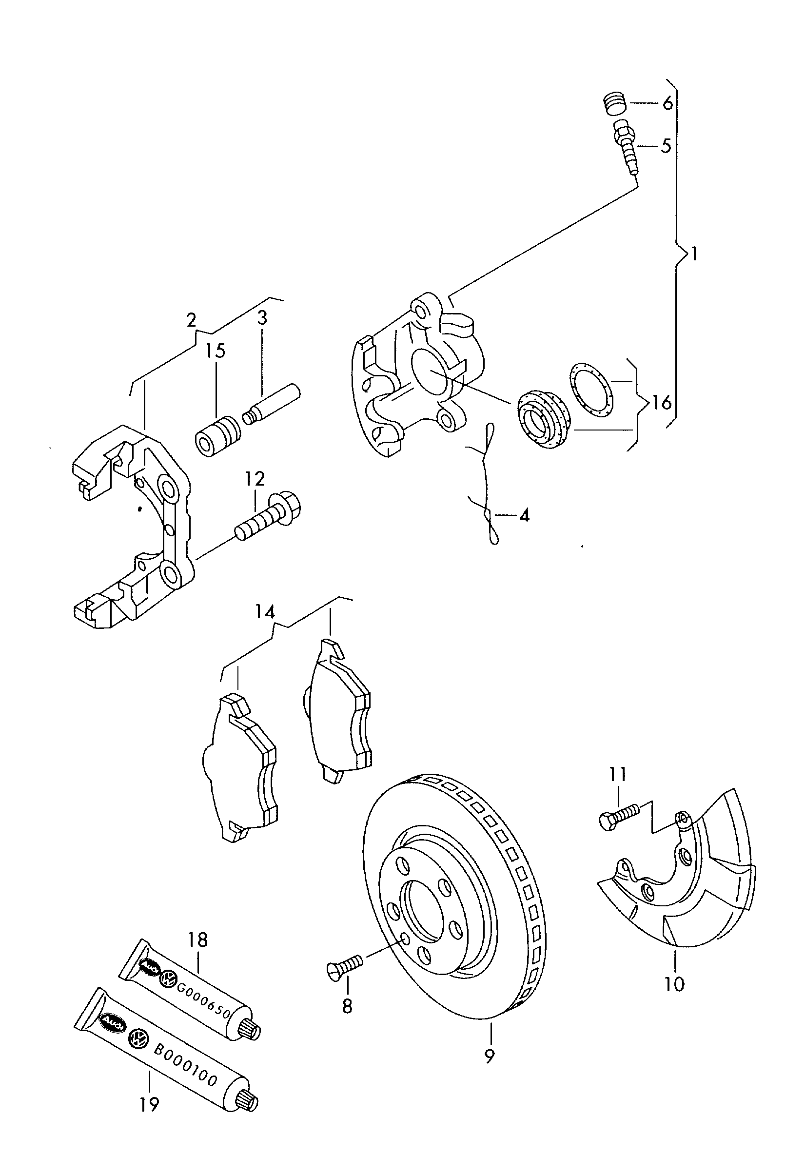 Skoda 4B0698151N - Гальмівні колодки, дискові гальма avtolavka.club