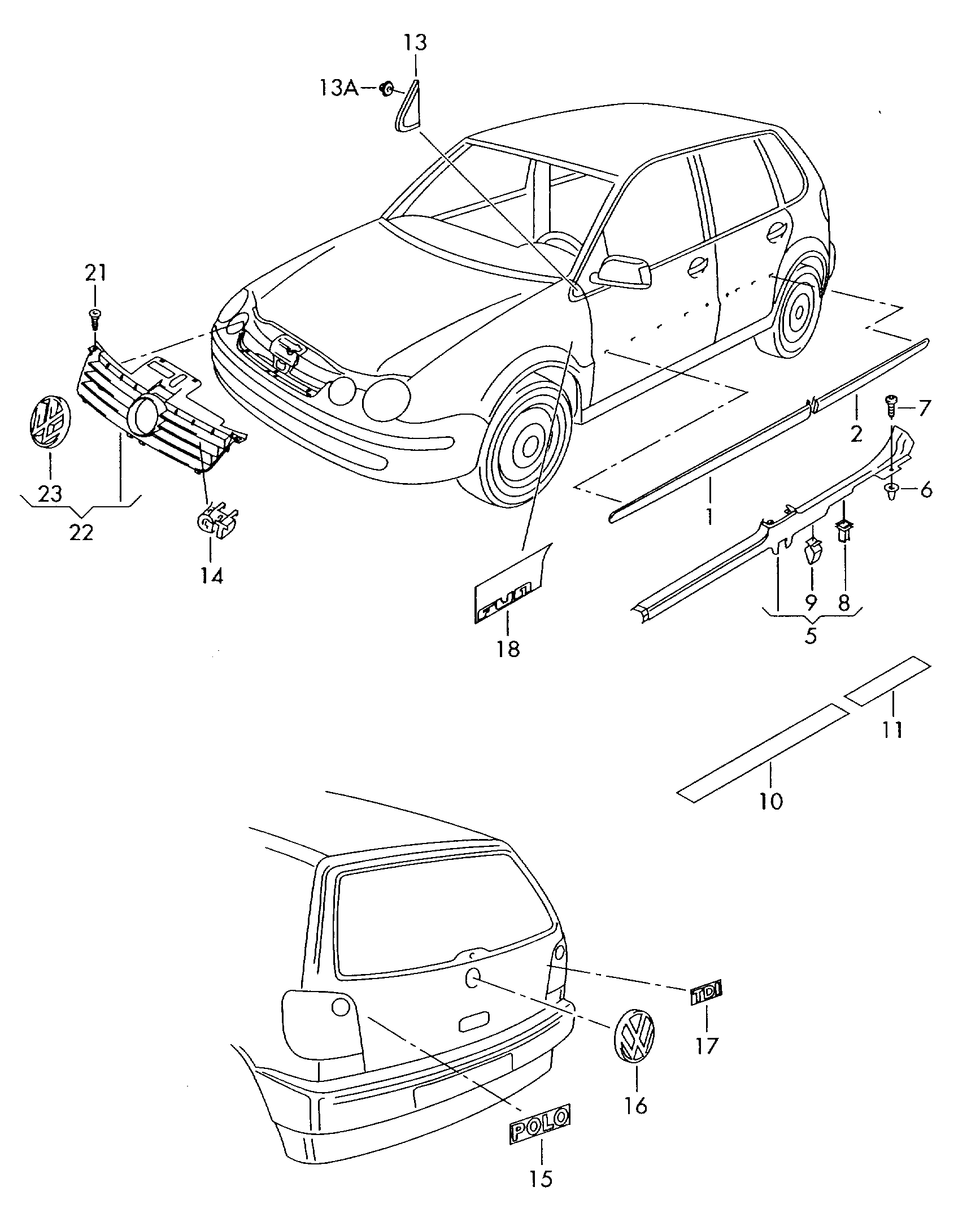 VW 6Q0853651C - Решітка радіатора avtolavka.club