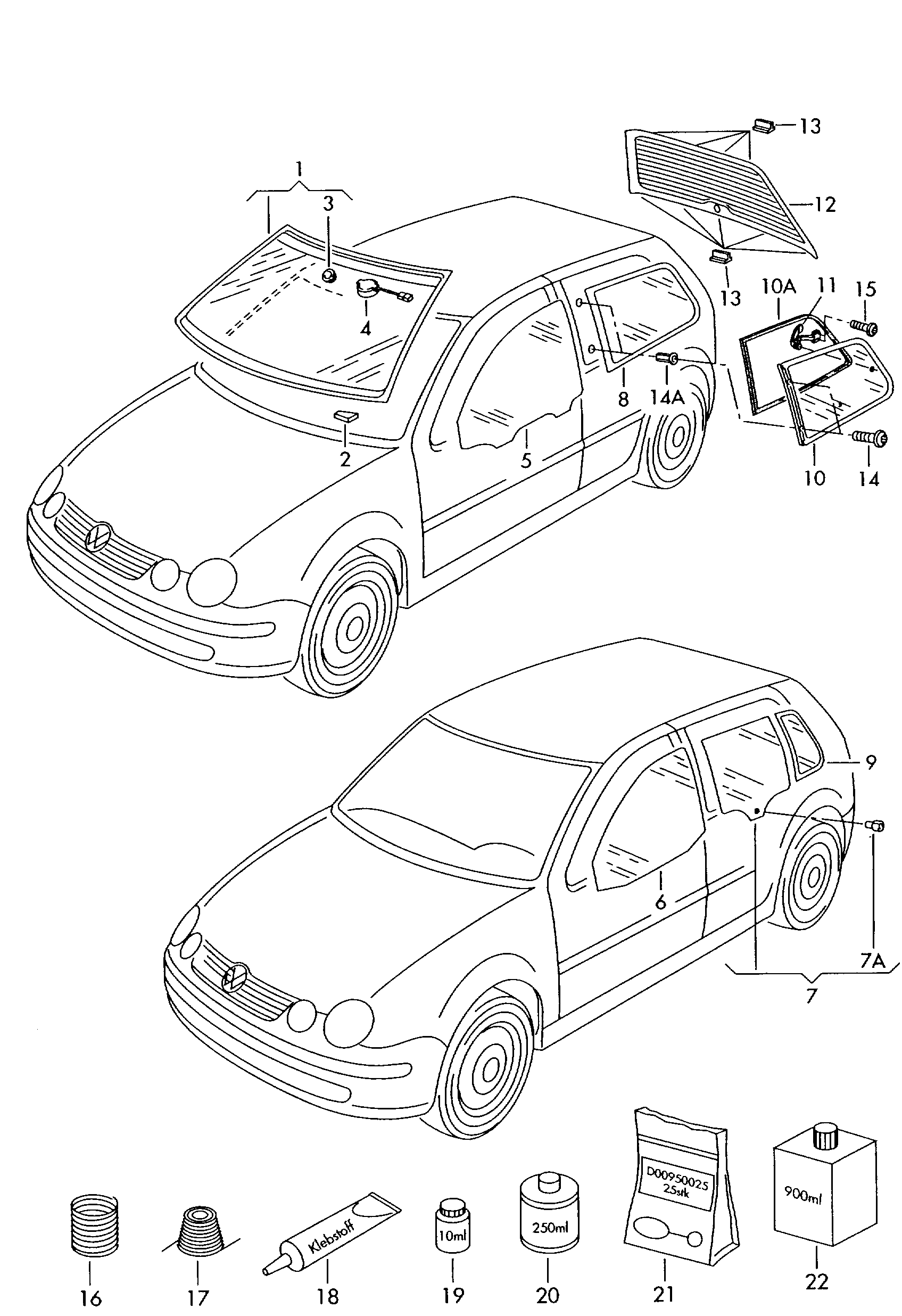 VW 6Q6845051T - Заднє скло avtolavka.club