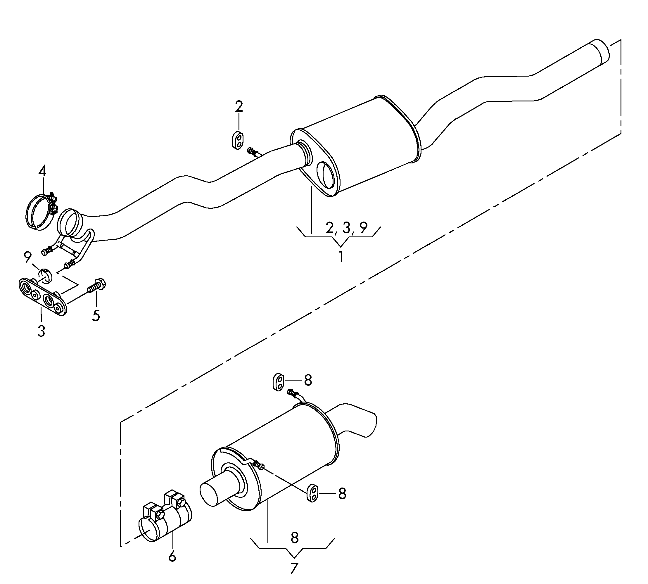 VAG 2H0253181N - Глушник вихлопних газів кінцевий avtolavka.club