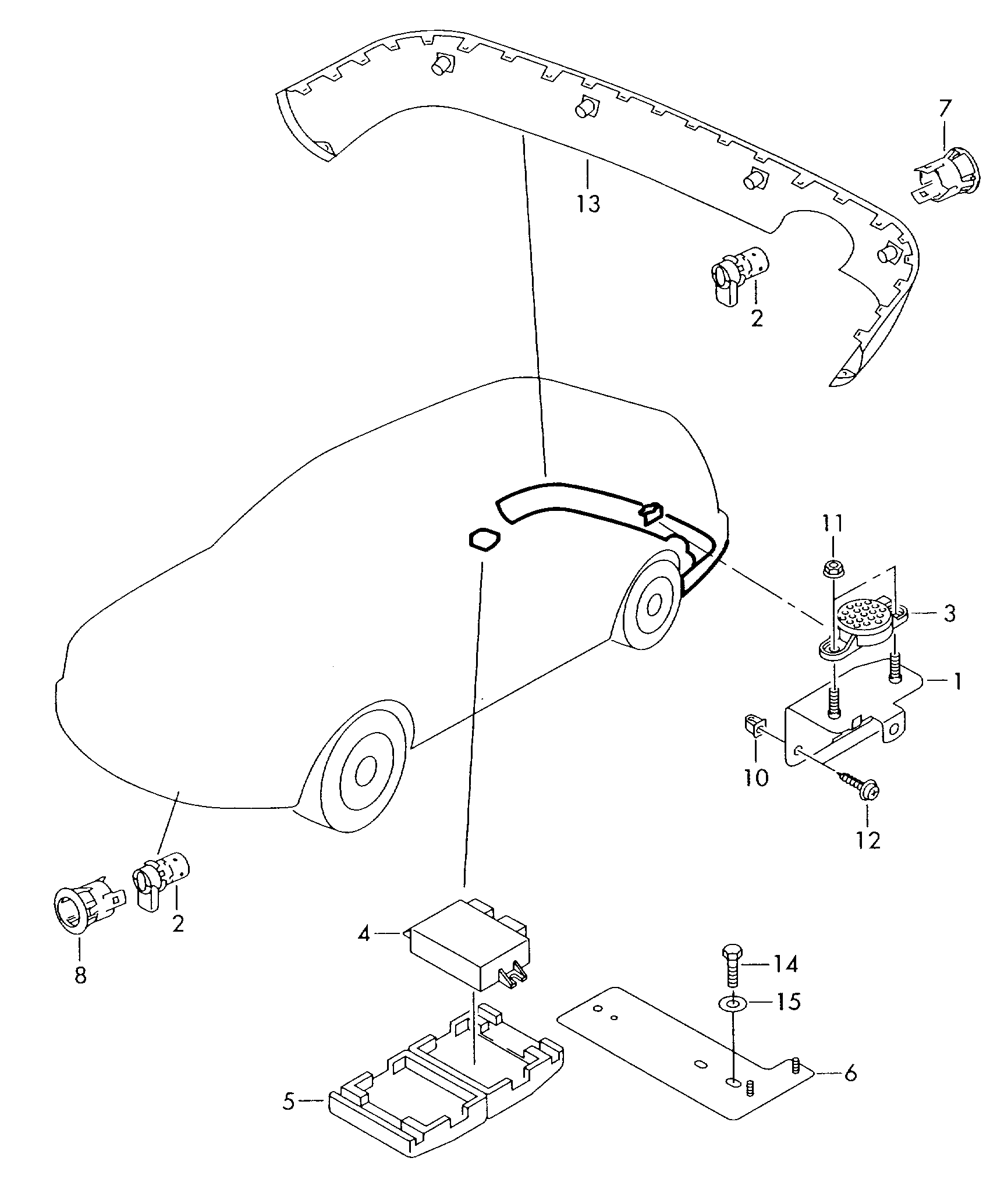 VAG 7M3919275 - Датчик, система допомоги при парковці avtolavka.club