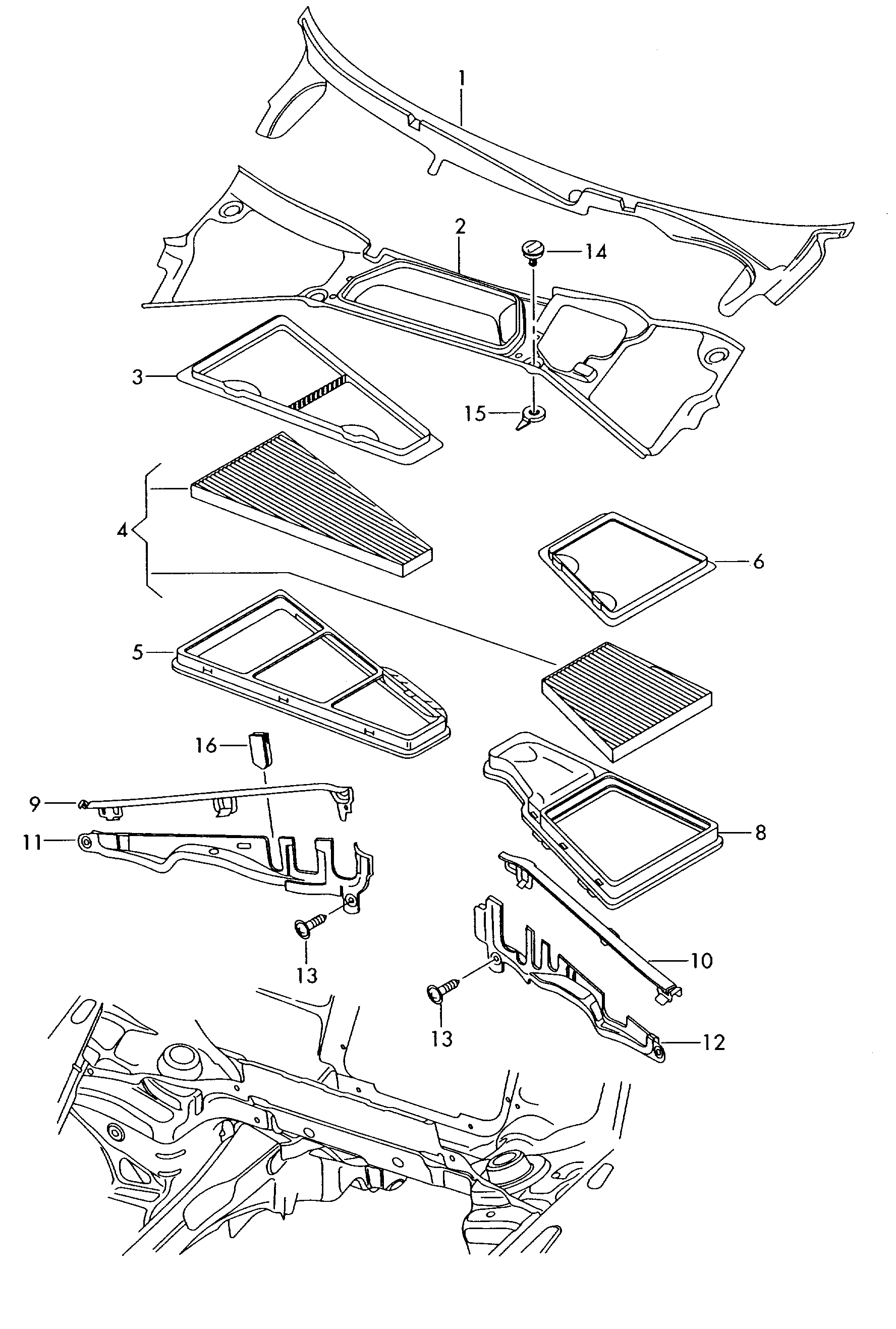 AUDI 3D0 898 644 - Фільтр, повітря у внутрішній простір avtolavka.club