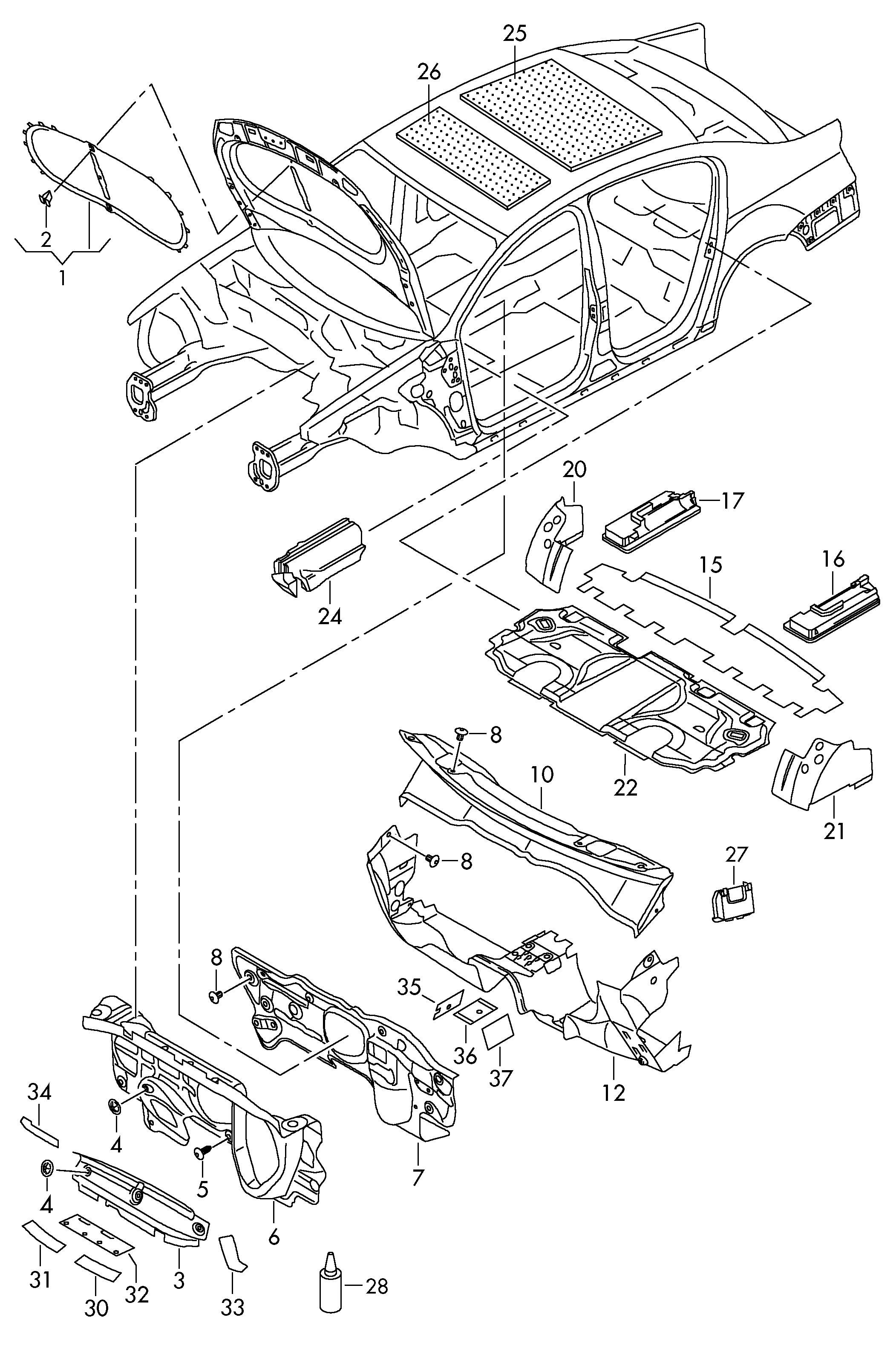 VAG 3C0863831B - Ізоляція моторного відділення avtolavka.club