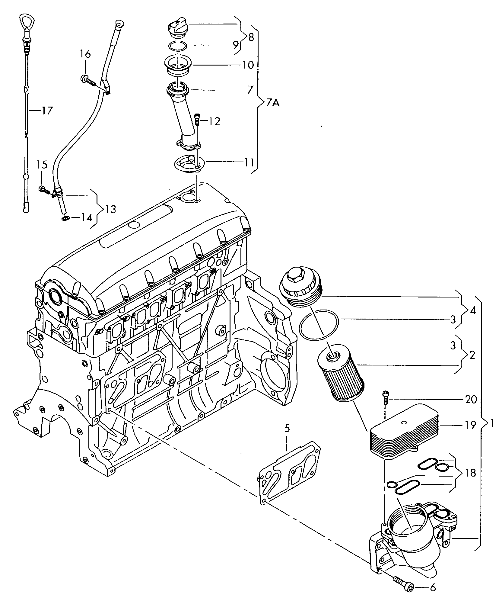 VW 070 115 389 E - Масляний радіатор, рухове масло avtolavka.club