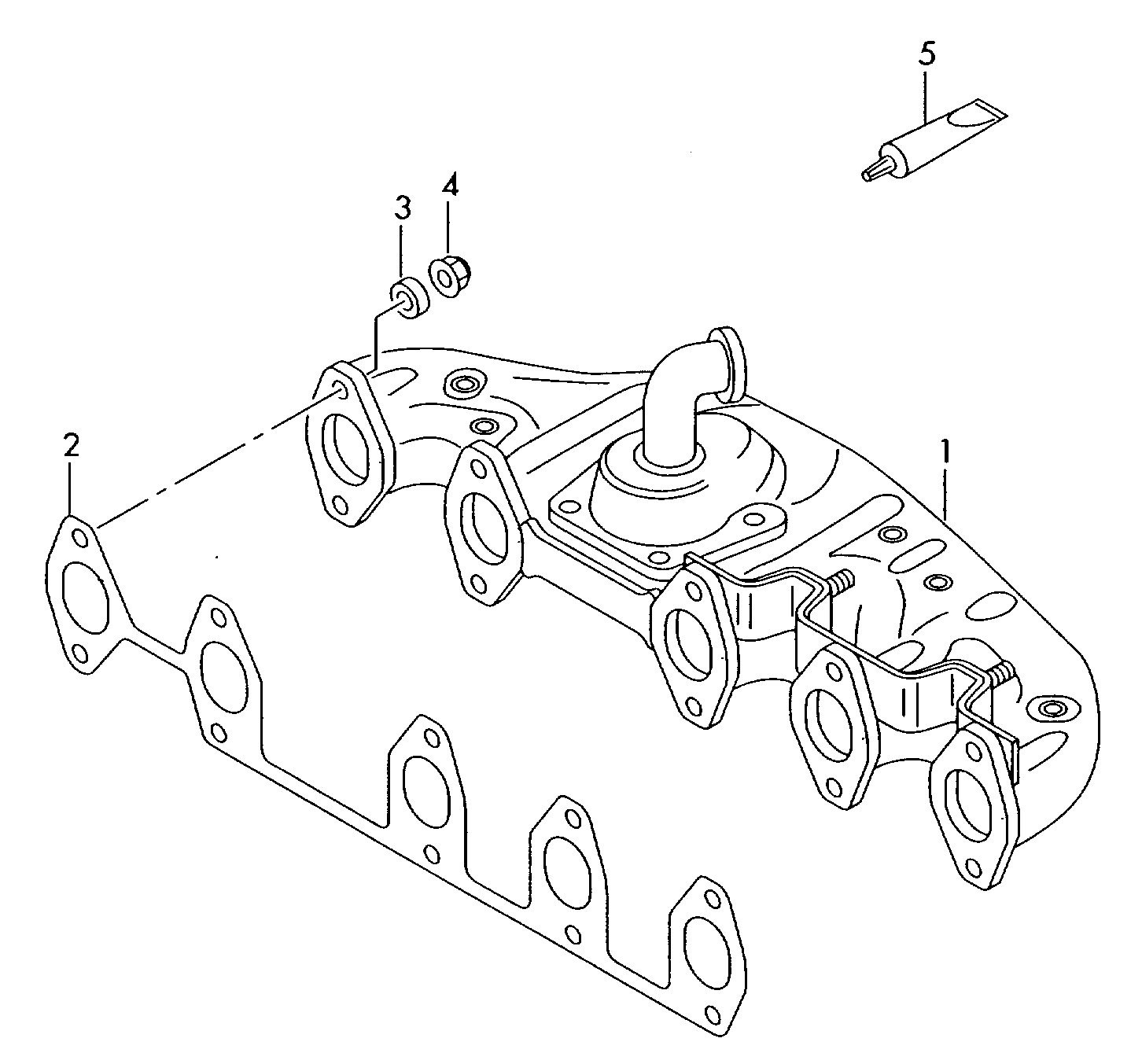 VAG 070253017A - Колектор, система випуску avtolavka.club