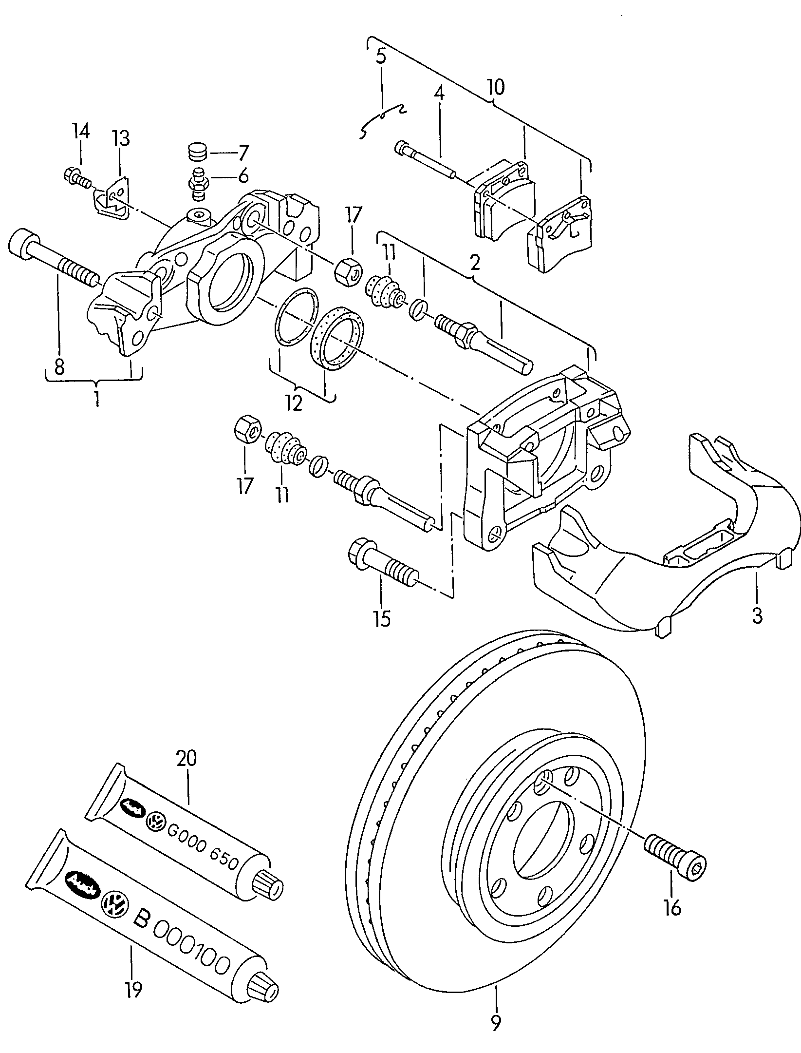 AUDI 701 698 151H - Гальмівні колодки, дискові гальма avtolavka.club