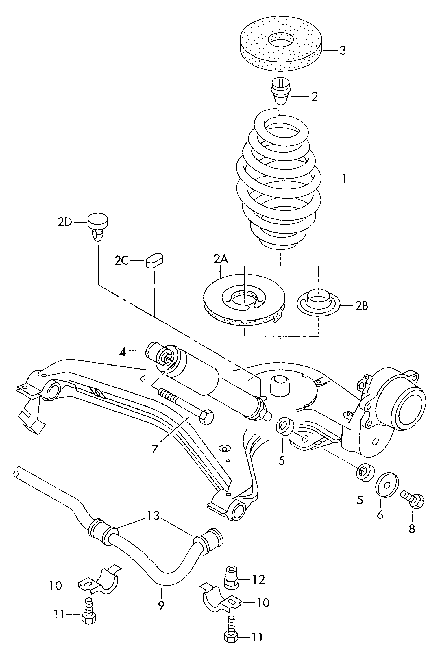 VW 701 511 105 K - Пружина ходової частини avtolavka.club