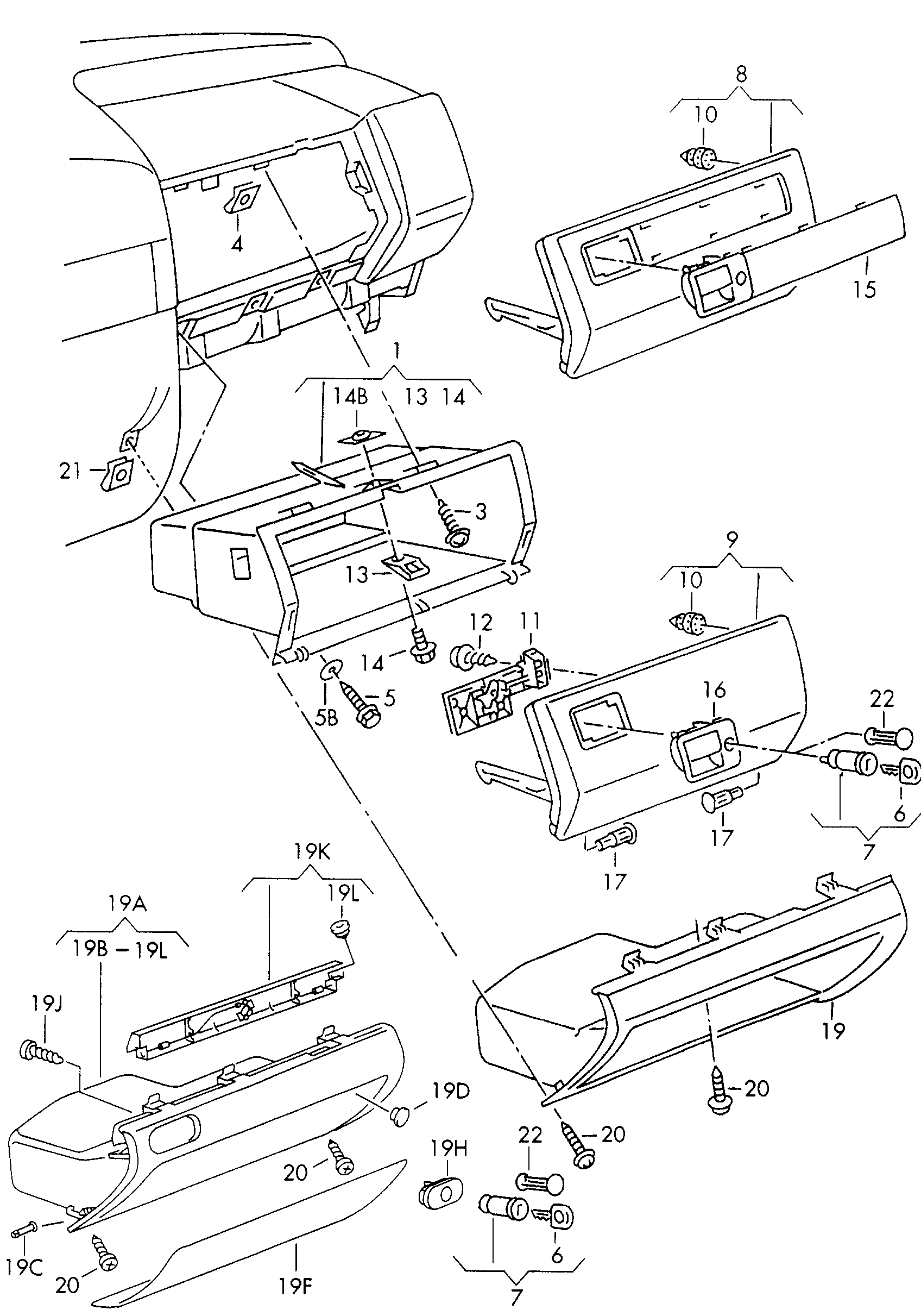 VAG 1H1857131 - Замок речового ящика avtolavka.club