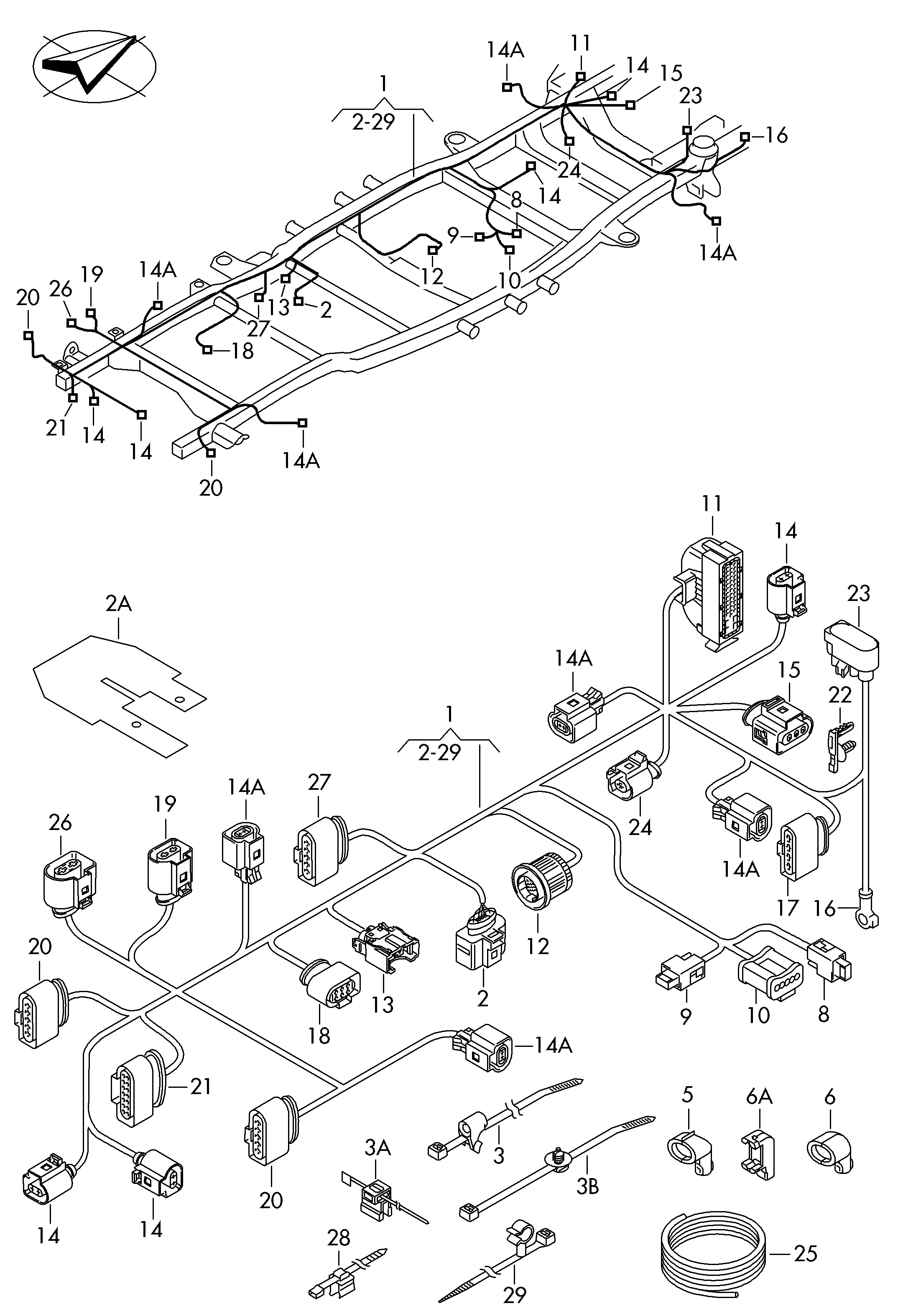 VW 4D0 973 725 - Flat contact housing avtolavka.club