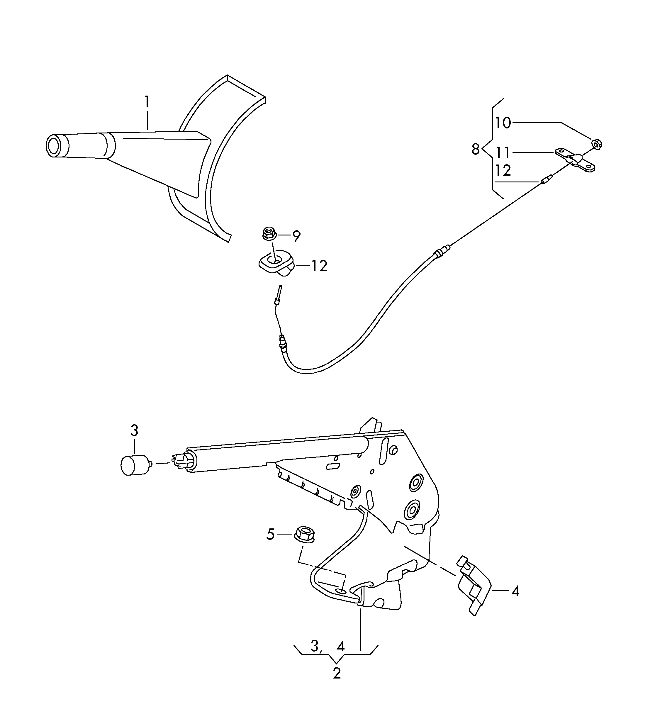 VW 2H0711476A - Трос, гальмівна система avtolavka.club