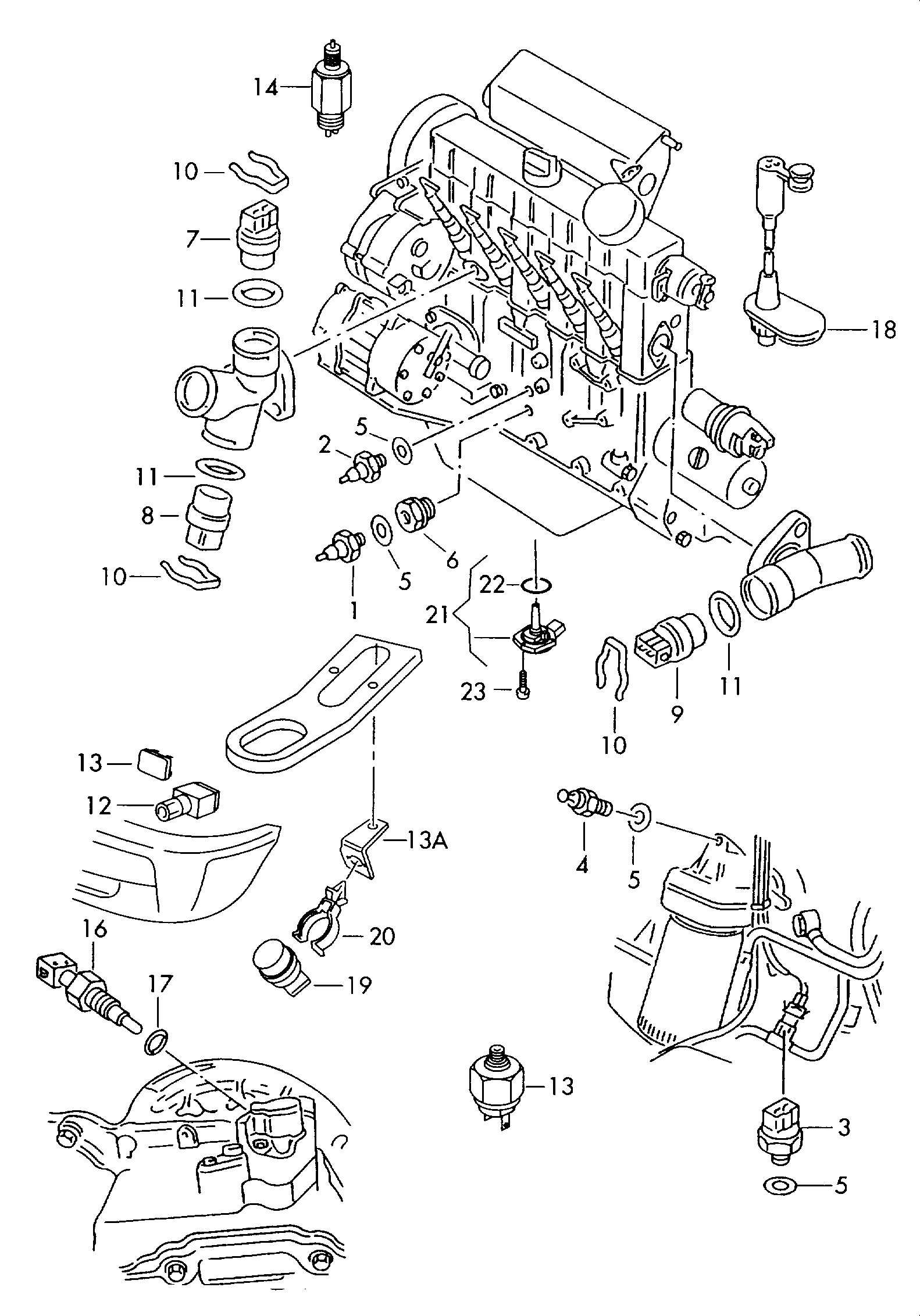 VW 7D0 919 369 - Термовимикач, вентилятор радіатора / кондиціонера avtolavka.club