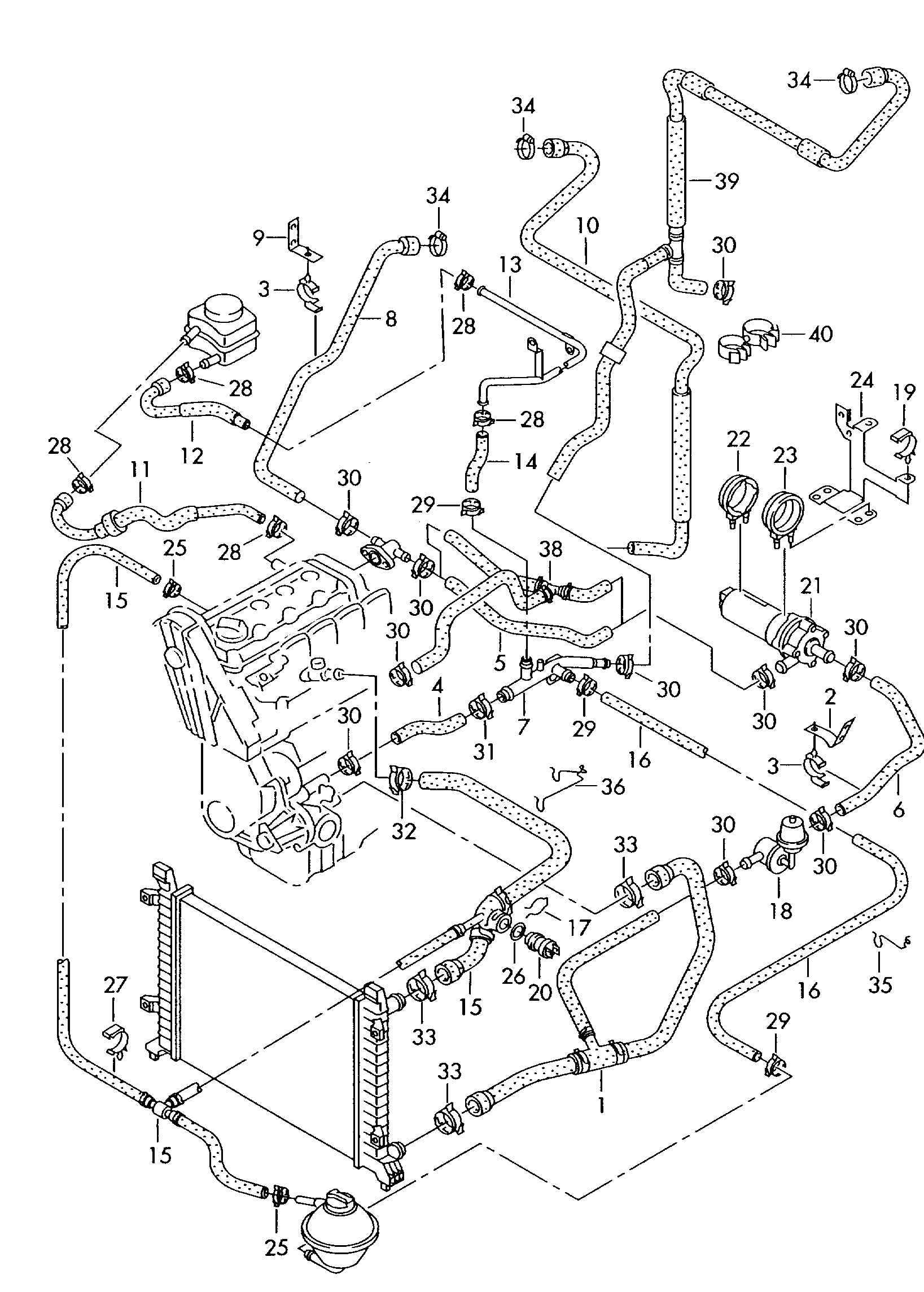 Seat 2D0122051A - Шланг радіатора avtolavka.club