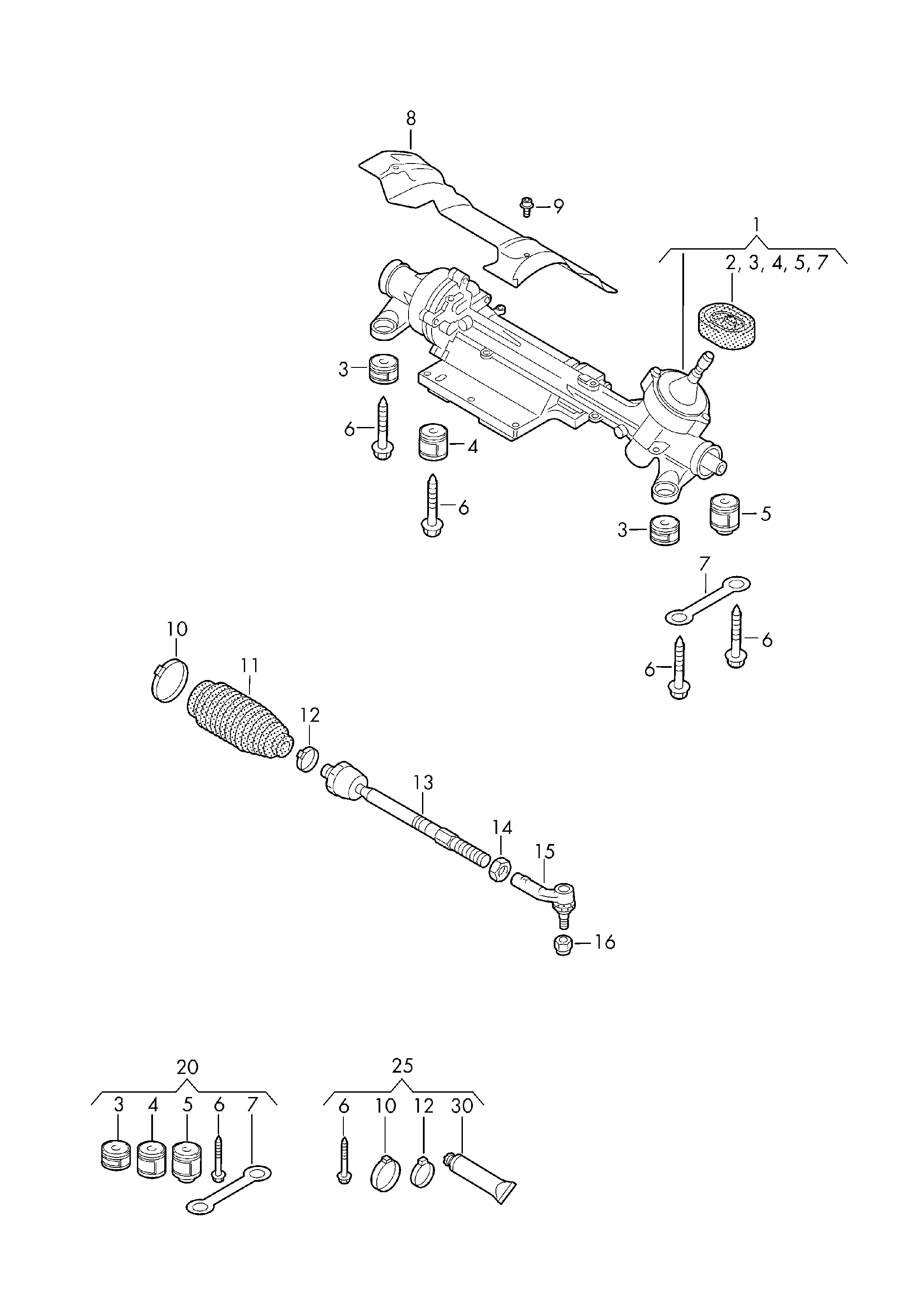 VW 1K0 423 831 B - Пильник, рульове управління avtolavka.club