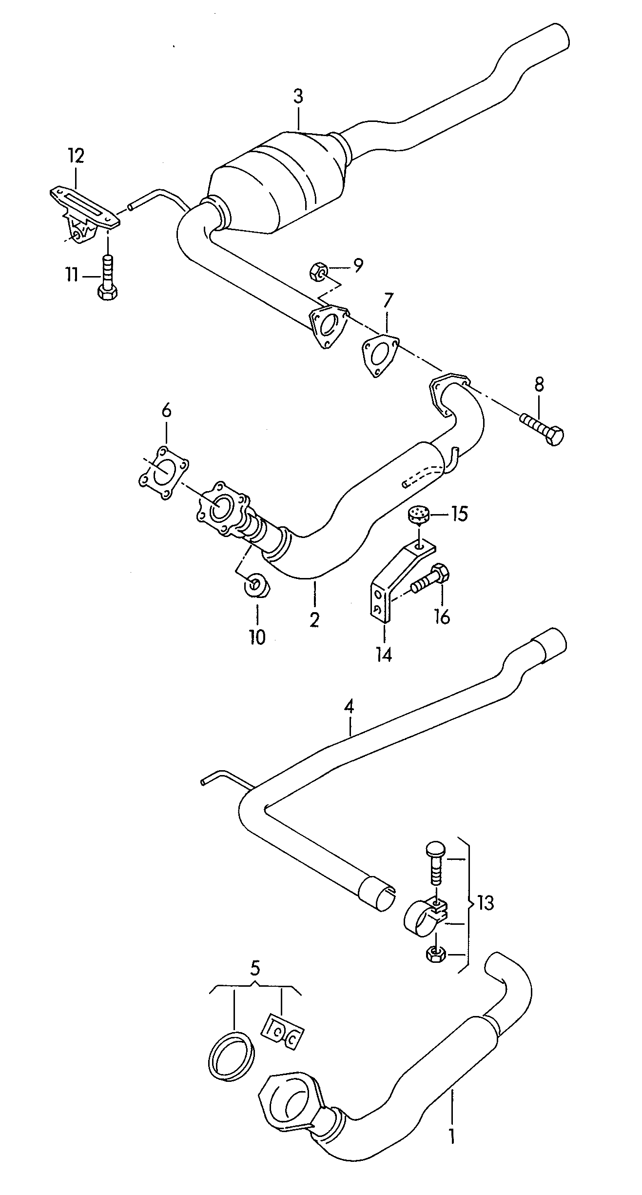 AUDI 074253091E - Труба вихлопного газу avtolavka.club