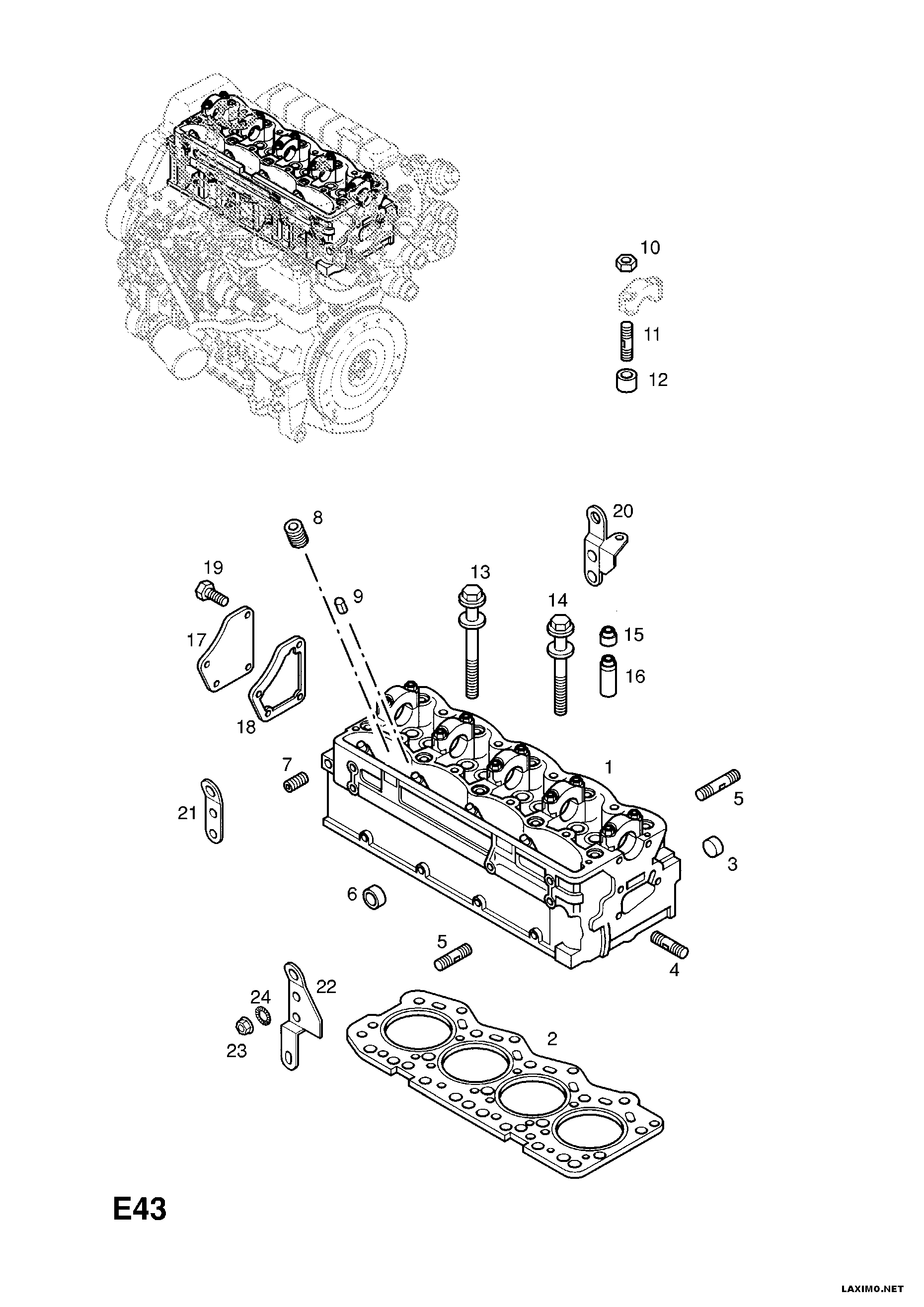 Opel 45 01 283 - Головка циліндра avtolavka.club